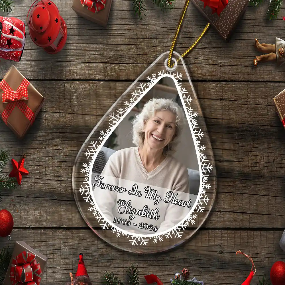 Custom Photo In Loving Memory - Personalized Custom Shaped Acrylic Ornament ORNA1210