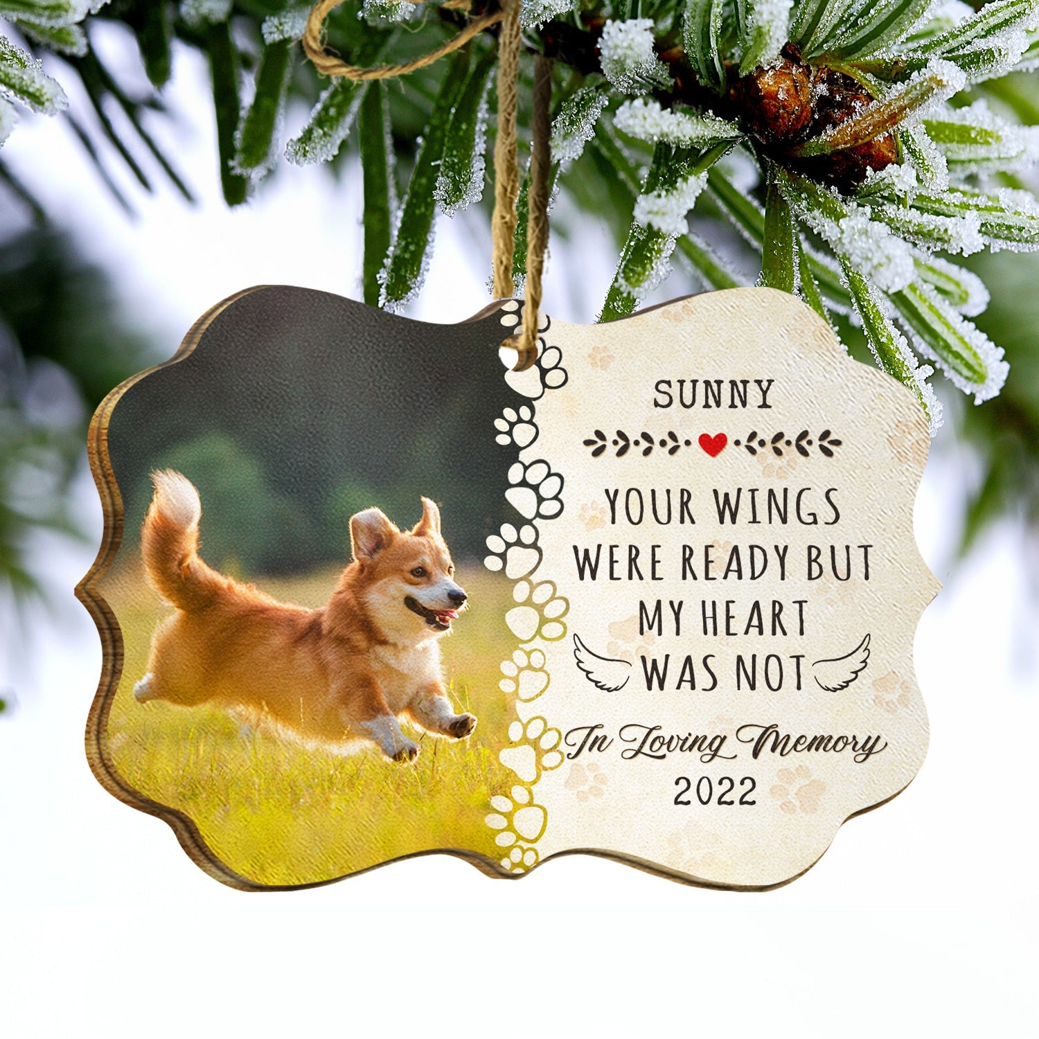 Custom Photo Dog Cat If Love Alone Could Have Kept You Here - Memorial Gift - Personalized Custom Wooden Ornament ORNA1210