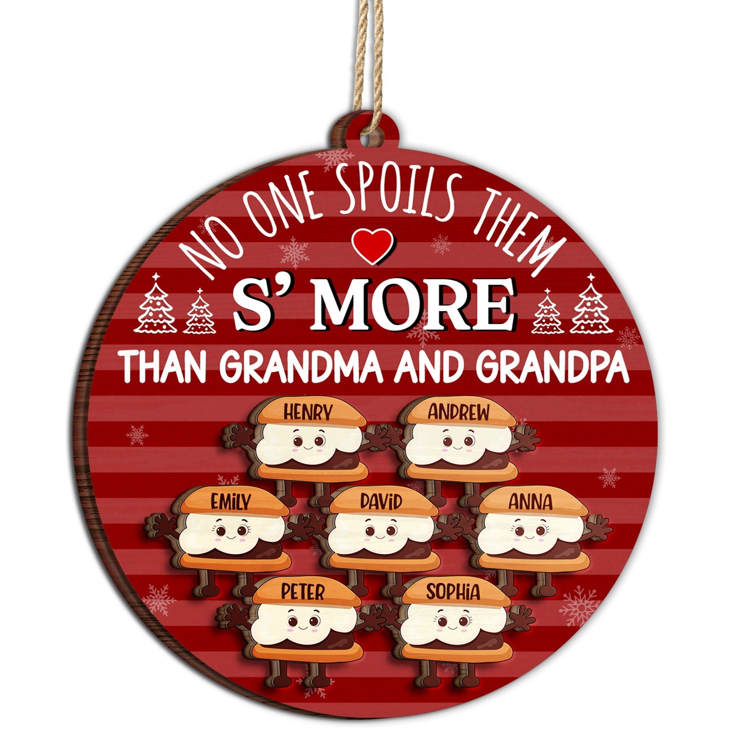 S'more Grandparent No One Spoil Them - Christmas Gift For Grandparent - Personalized 2-Layered Wooden Ornament ORNA1210