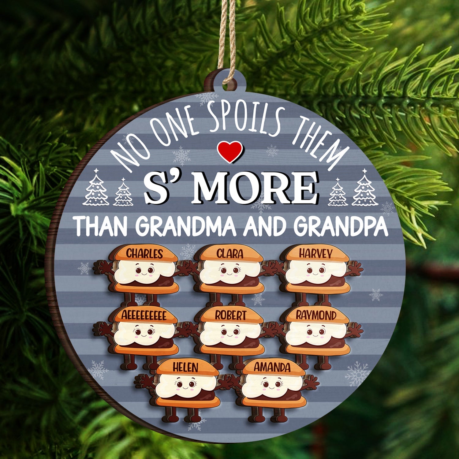 S'more Grandparent No One Spoil Them - Christmas Gift For Grandparent - Personalized 2-Layered Wooden Ornament ORNA1210