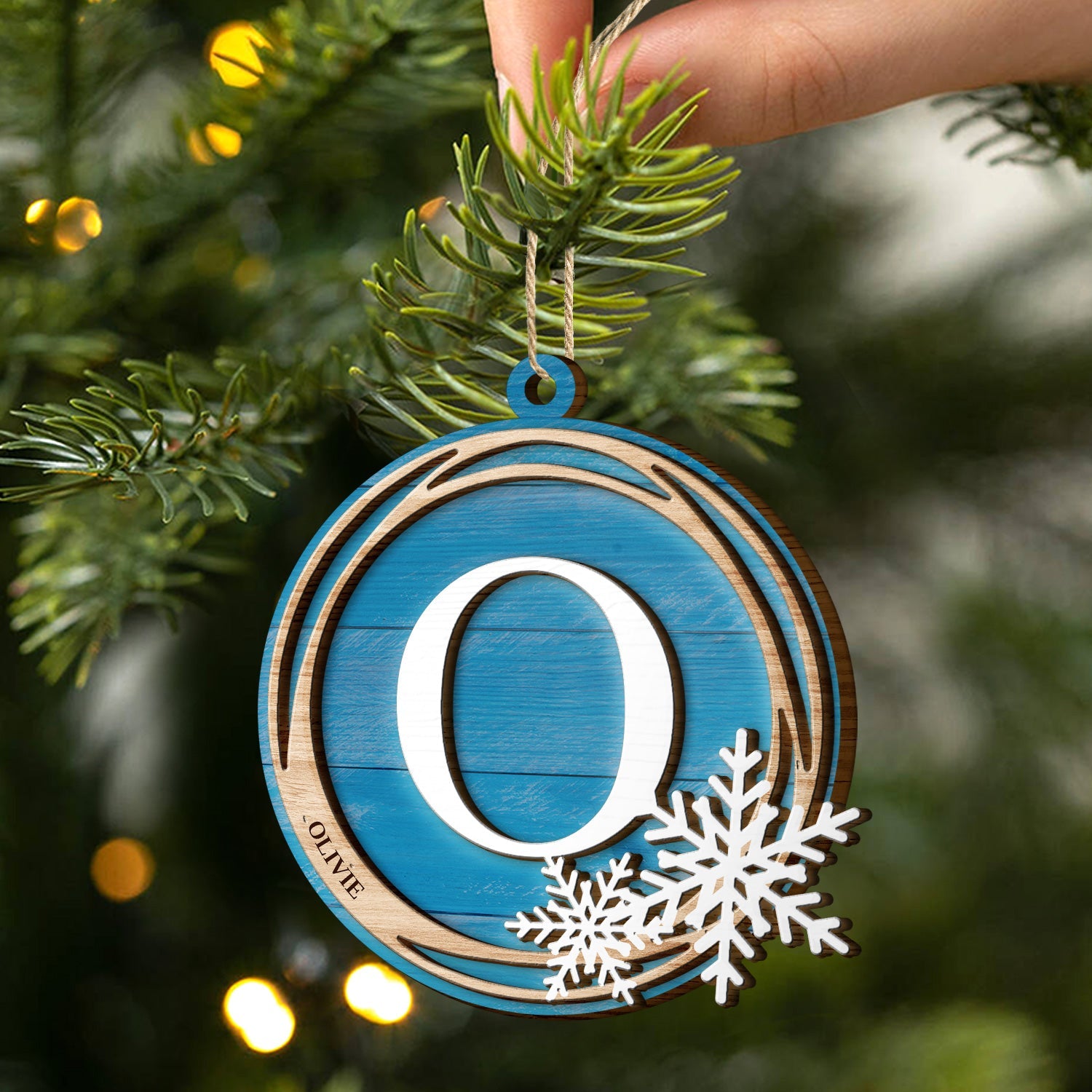 Family Monogram Alphabet - Christmas Gift For Family - Personalized 2-Layered Wooden Ornament ORNA1210