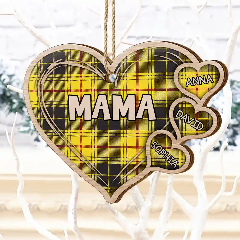 Mom Dad Grandma Grandpa Little Sweethearts - Personalized Wooden Cutout Ornament ORNA1210