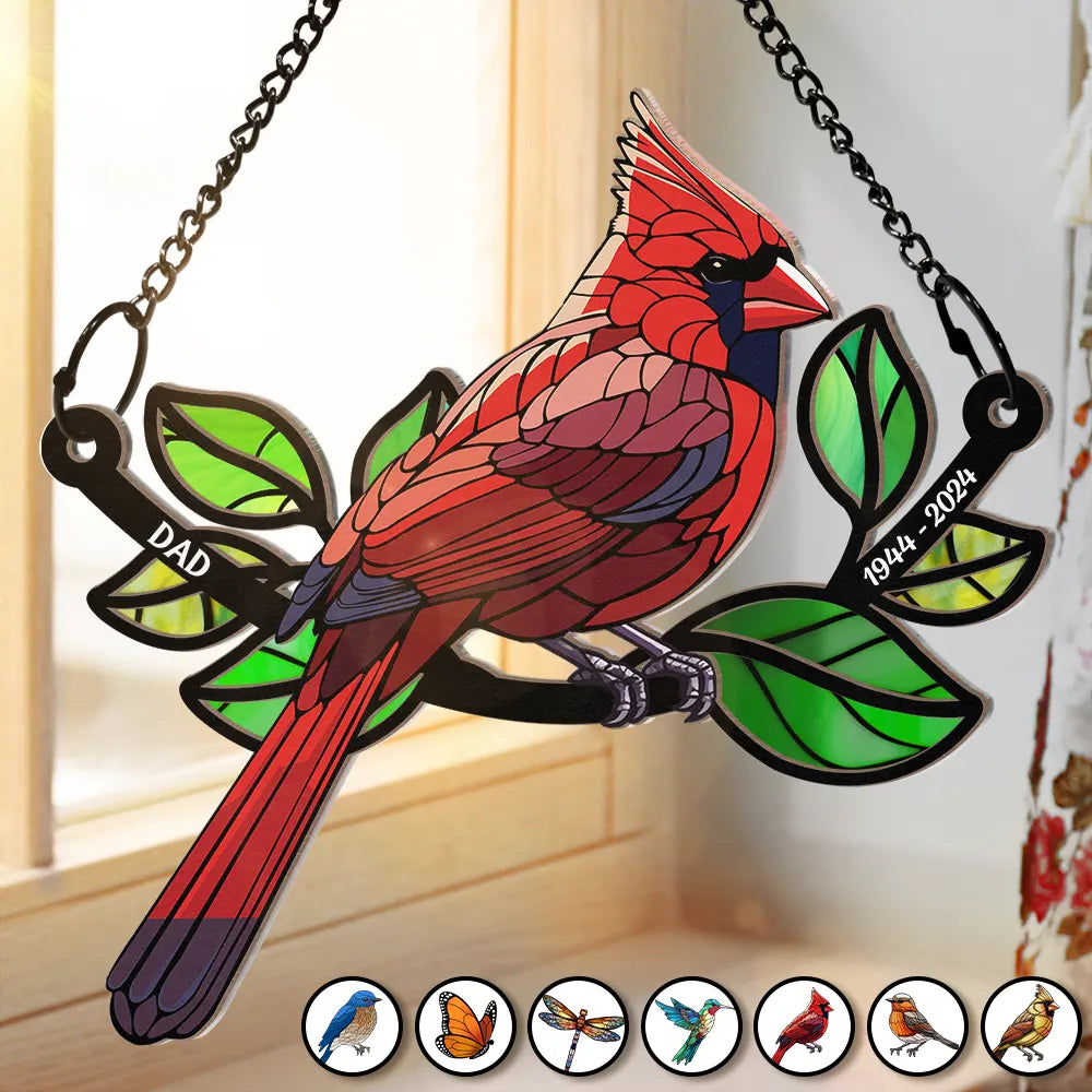 Memorial Mom Dad Grandma Grandpa - Personalized Window Hanging Suncatcher Ornament ORNA1210