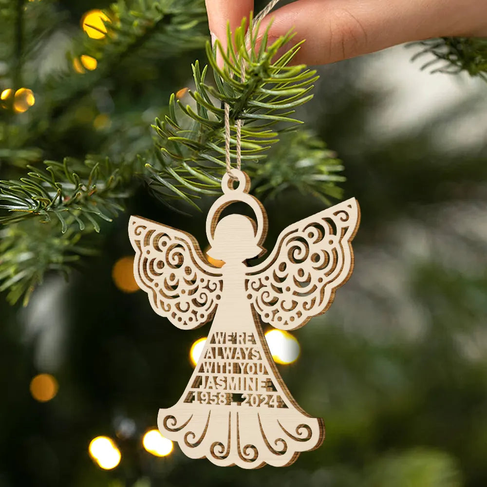 I'm Always With You Memorial Christmas - Personalized Wooden Cutout Ornament ORNA1210