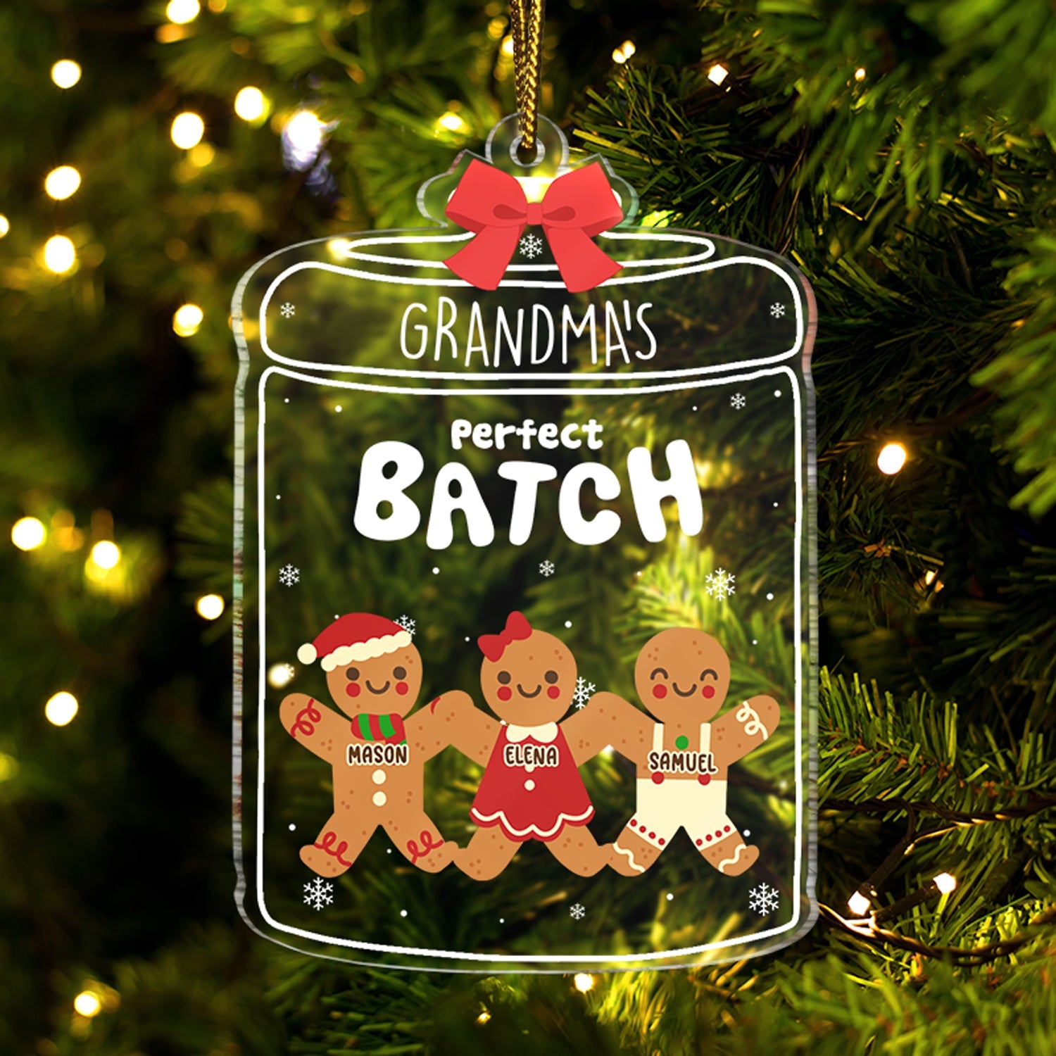 Grandma Grandpa Mom Dad Perfect Batch - Gift For Mom, Dad, Grandparents - Personalized Custom Shaped Acrylic Ornament ORNA1210