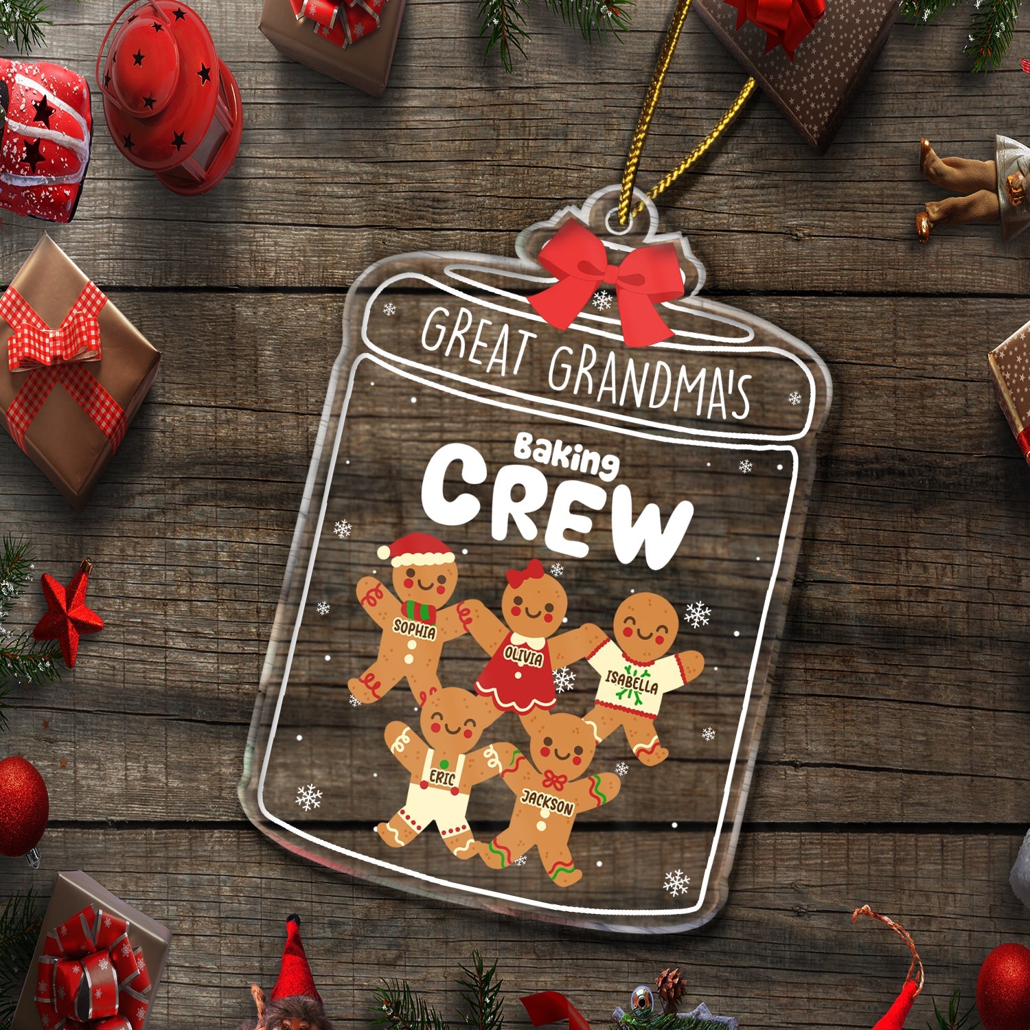 Grandma Grandpa Mom Dad Perfect Batch - Gift For Mom, Dad, Grandparents - Personalized Custom Shaped Acrylic Ornament ORNA1210