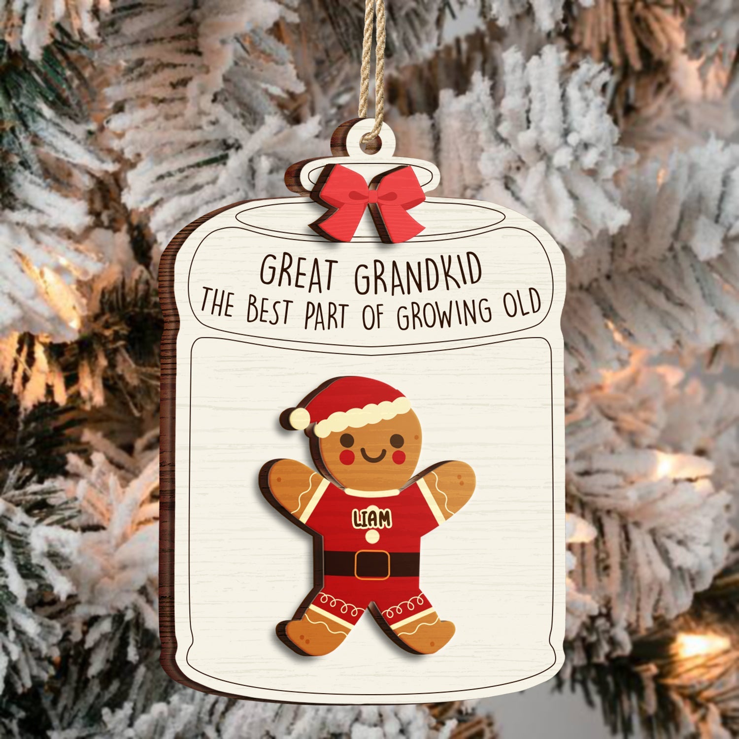 Gingerbread Life Is Better With Grandkids - Christmas, Gift For Grandparent - Personalized 2-Layered Wooden Ornament ORNA1210