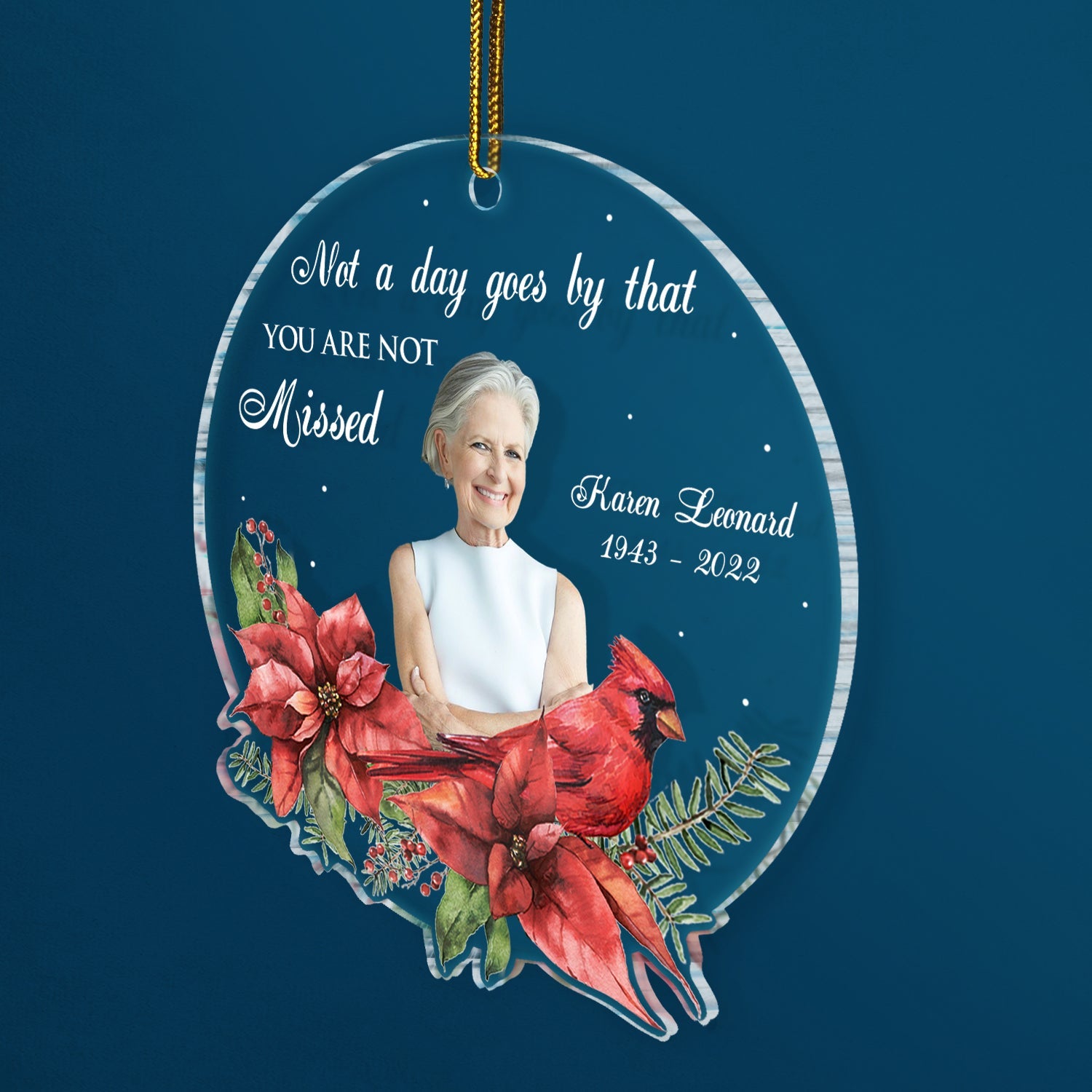 Custom Photo Cardinals I'm Always With You - Memorial Gift - Personalized Custom Shaped Acrylic Ornament ORNA1210