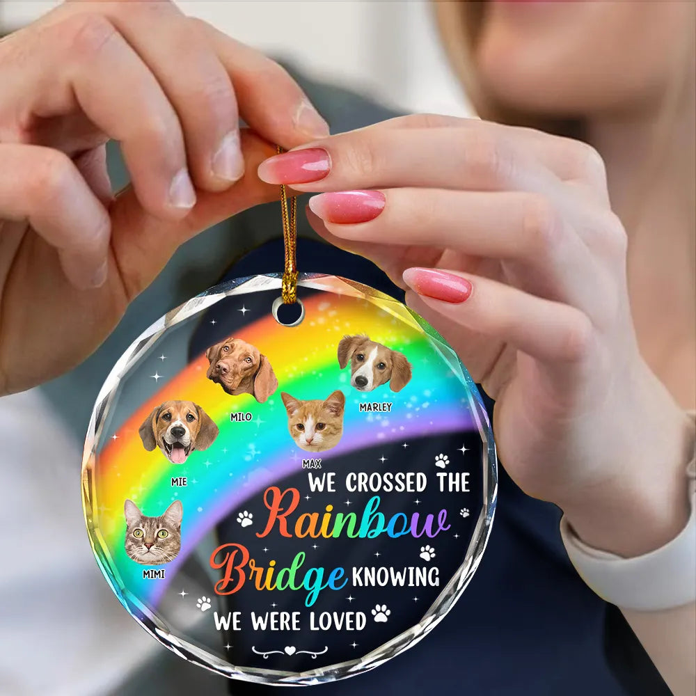 Custom Photo A Piece Of My Heart Memorial Christmas - Personalized Circle Glass Ornament ORNA1210