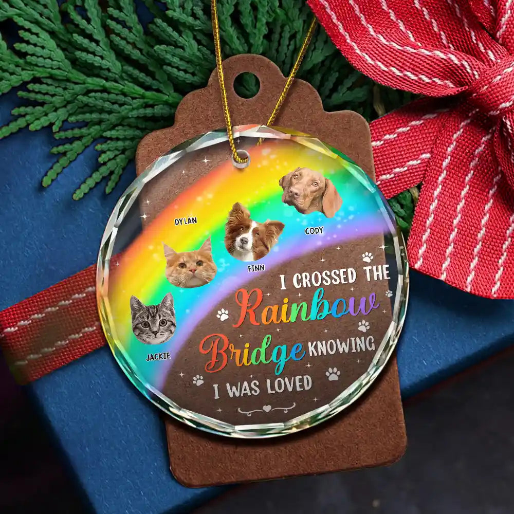 Custom Photo A Piece Of My Heart Memorial Christmas - Personalized Circle Glass Ornament ORNA1210