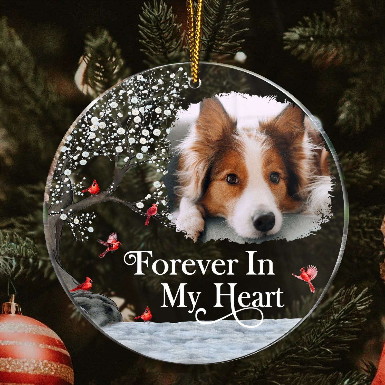 Custom Photo I'm Always With You - Memorial Gift For Family, Friends - Personalized Circle Acrylic Ornament ORNA1210