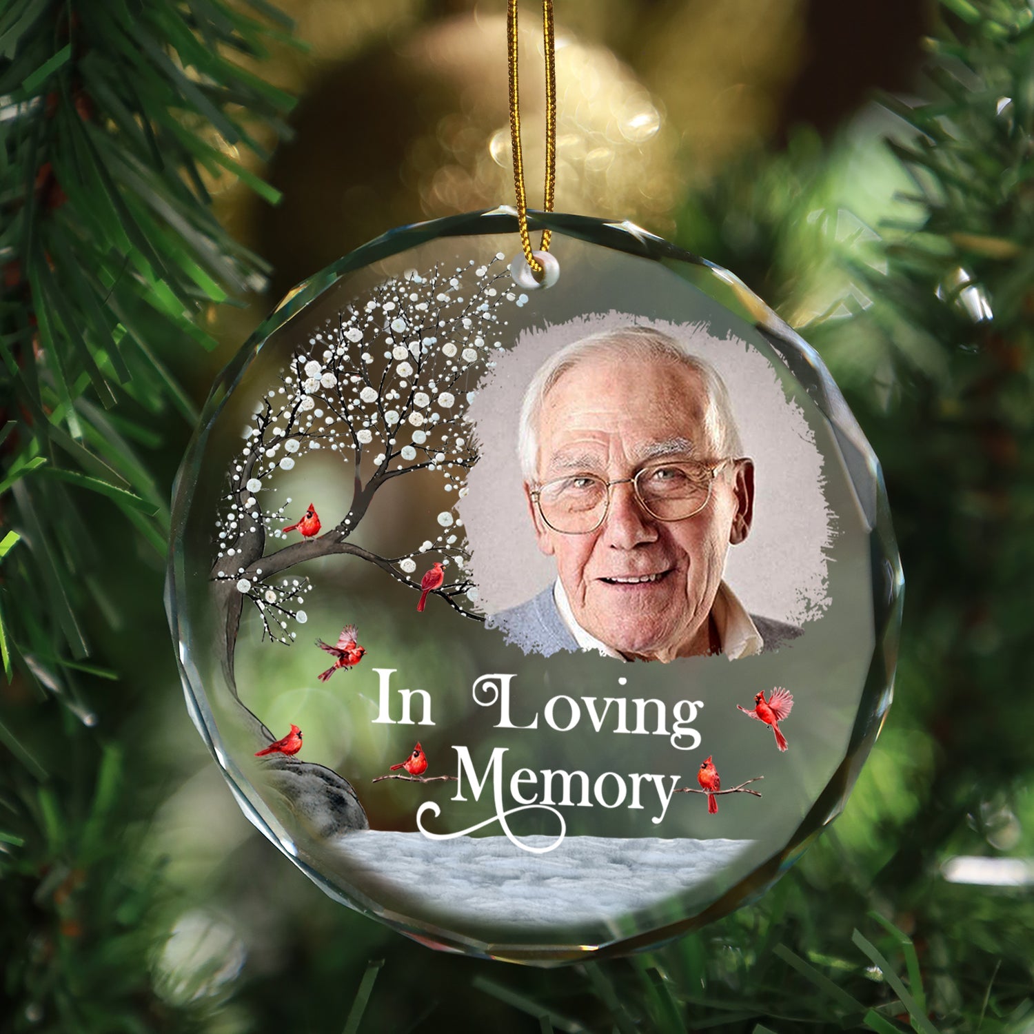 Custom Photo I'm Always With You - Christmas, Memorial Gift For Family, Friends - Personalized Circle Glass Ornament ORNA1210