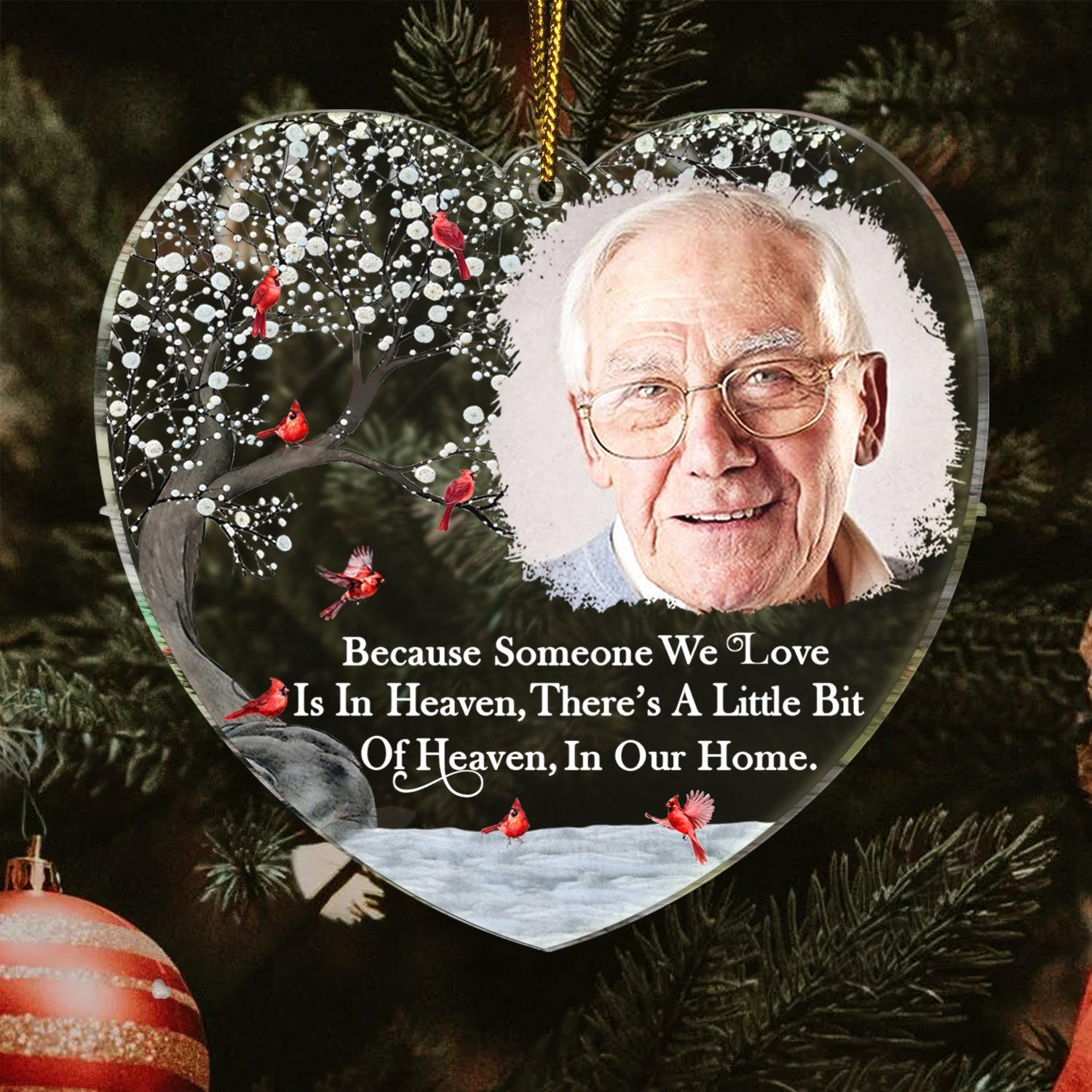 Custom Photo Your Wings Were Ready - Christmas, Memorial Gift For Family, Friends - Personalized Custom Shaped Acrylic Ornament ORNA1210