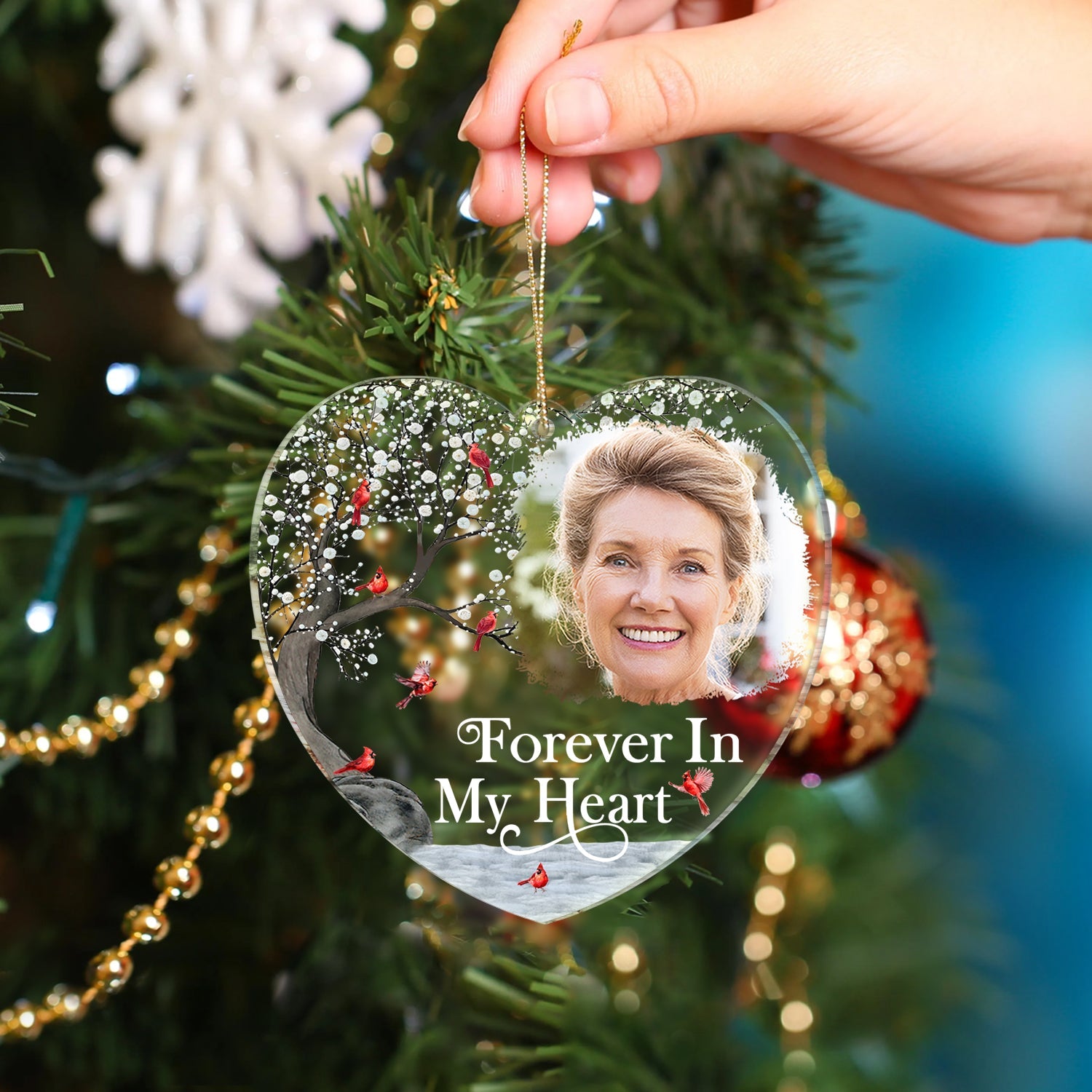 Custom Photo Your Wings Were Ready - Christmas, Memorial Gift For Family, Friends - Personalized Custom Shaped Acrylic Ornament ORNA1210