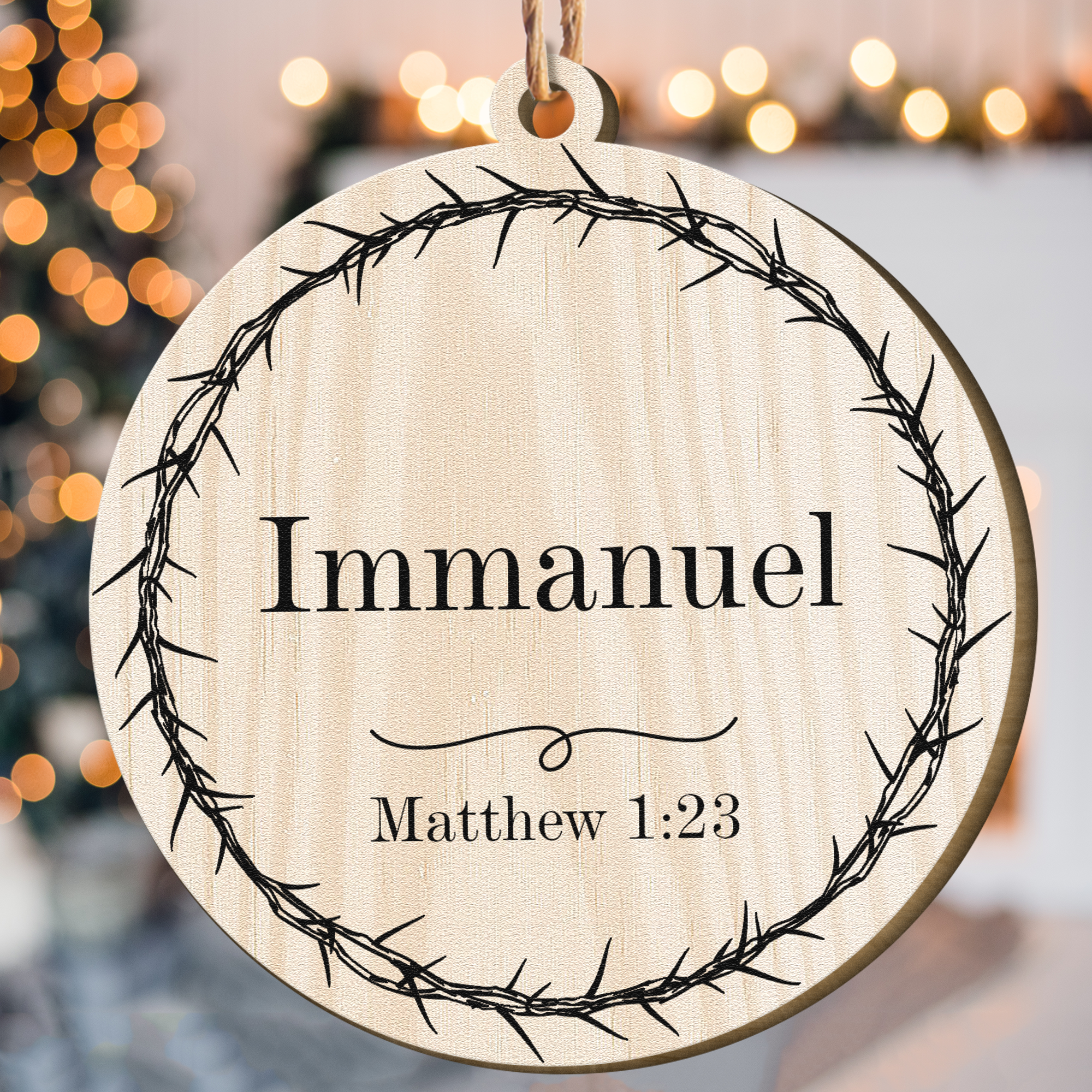 Name Of Jesus Christ Christmas Gift - Personalized Wooden Ornament ORN0810