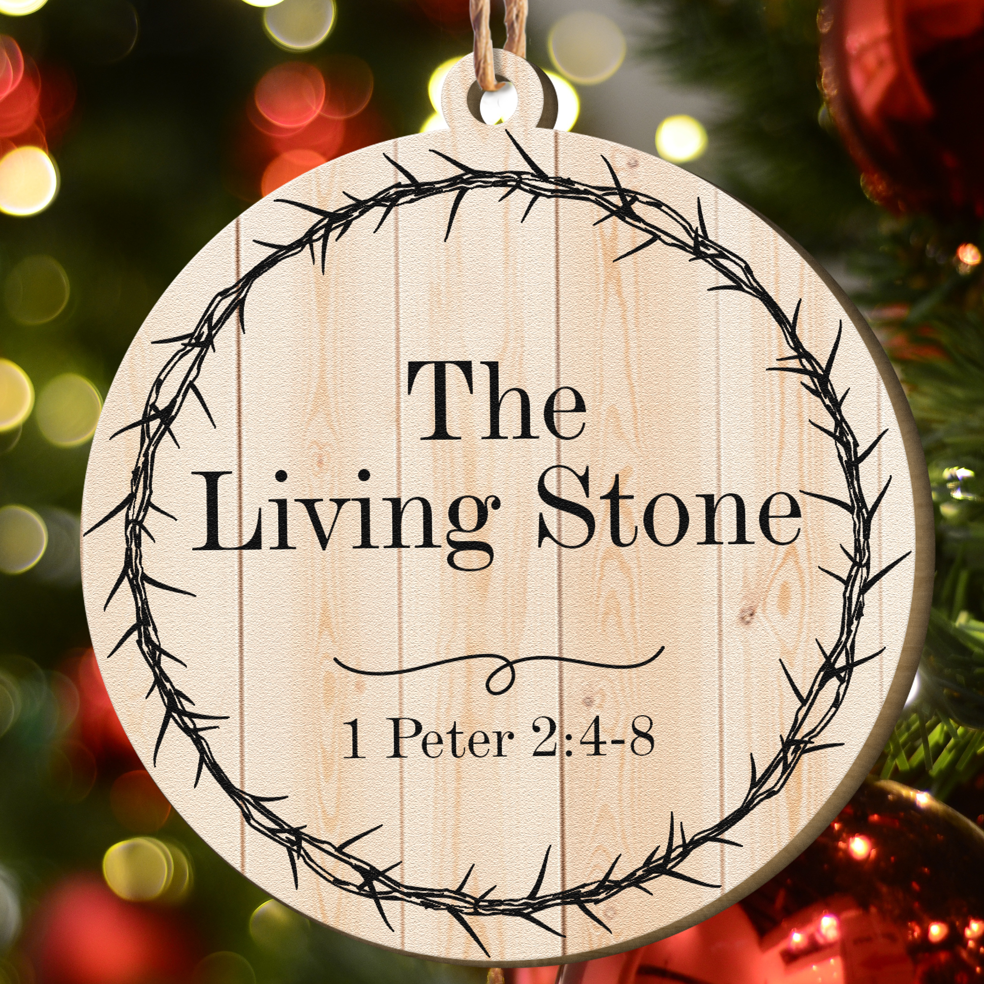 Name Of Jesus Christ Christmas Gift - Personalized Wooden Ornament ORN0810