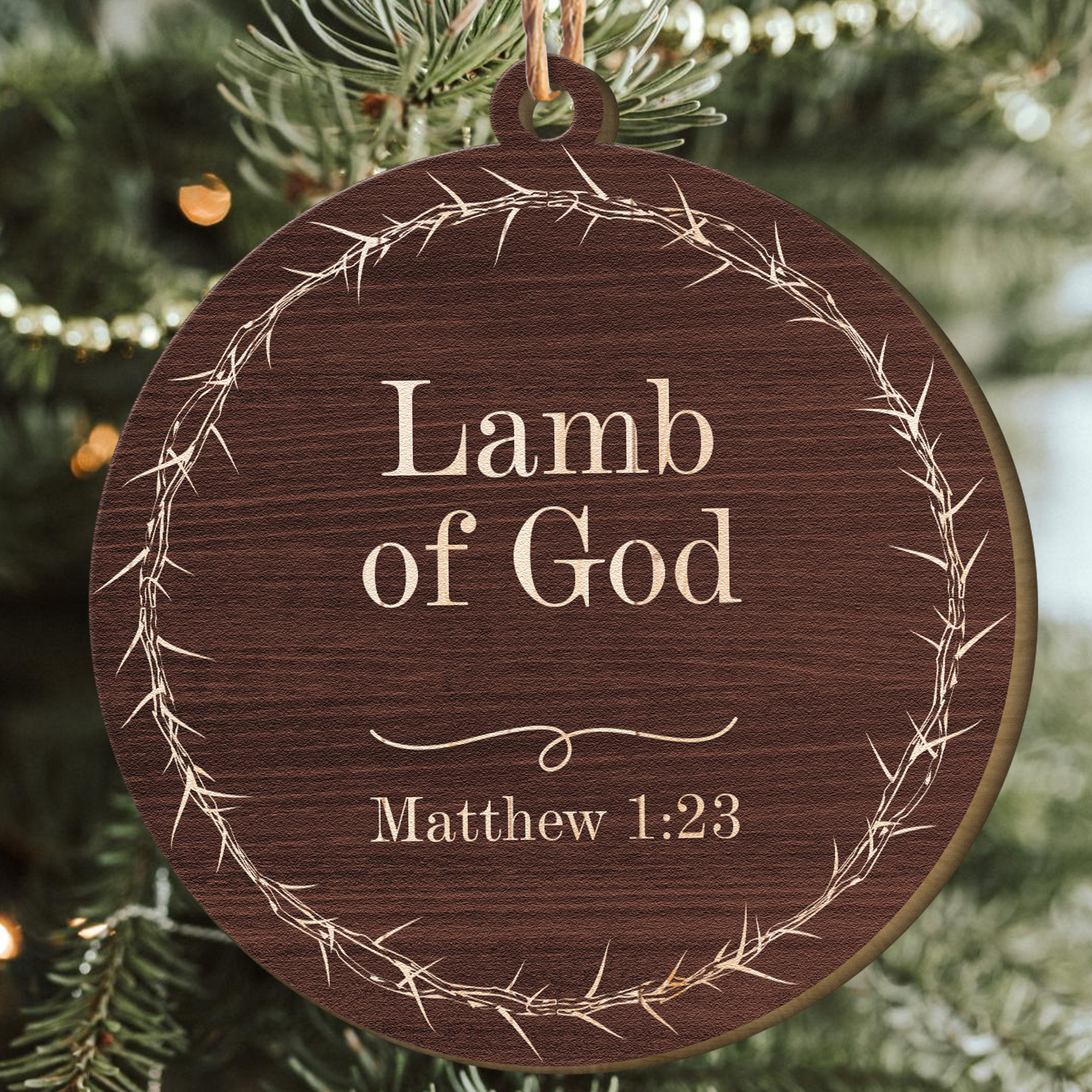 Name Of Jesus Christ Christmas Gift - Personalized Wooden Ornament ORN0810