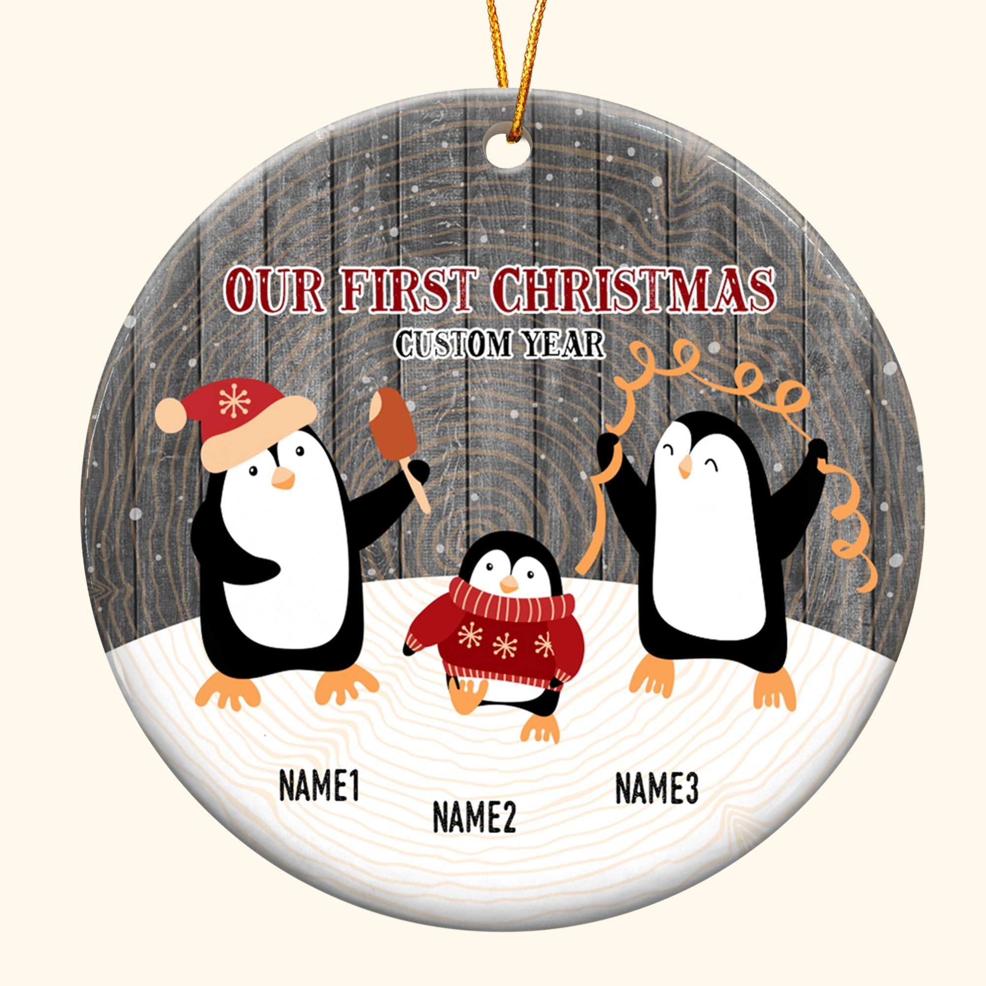 Our 1st Christmas- Personalized Ceramic Ornament - Christmas Gift For Friends And Family ORN0810