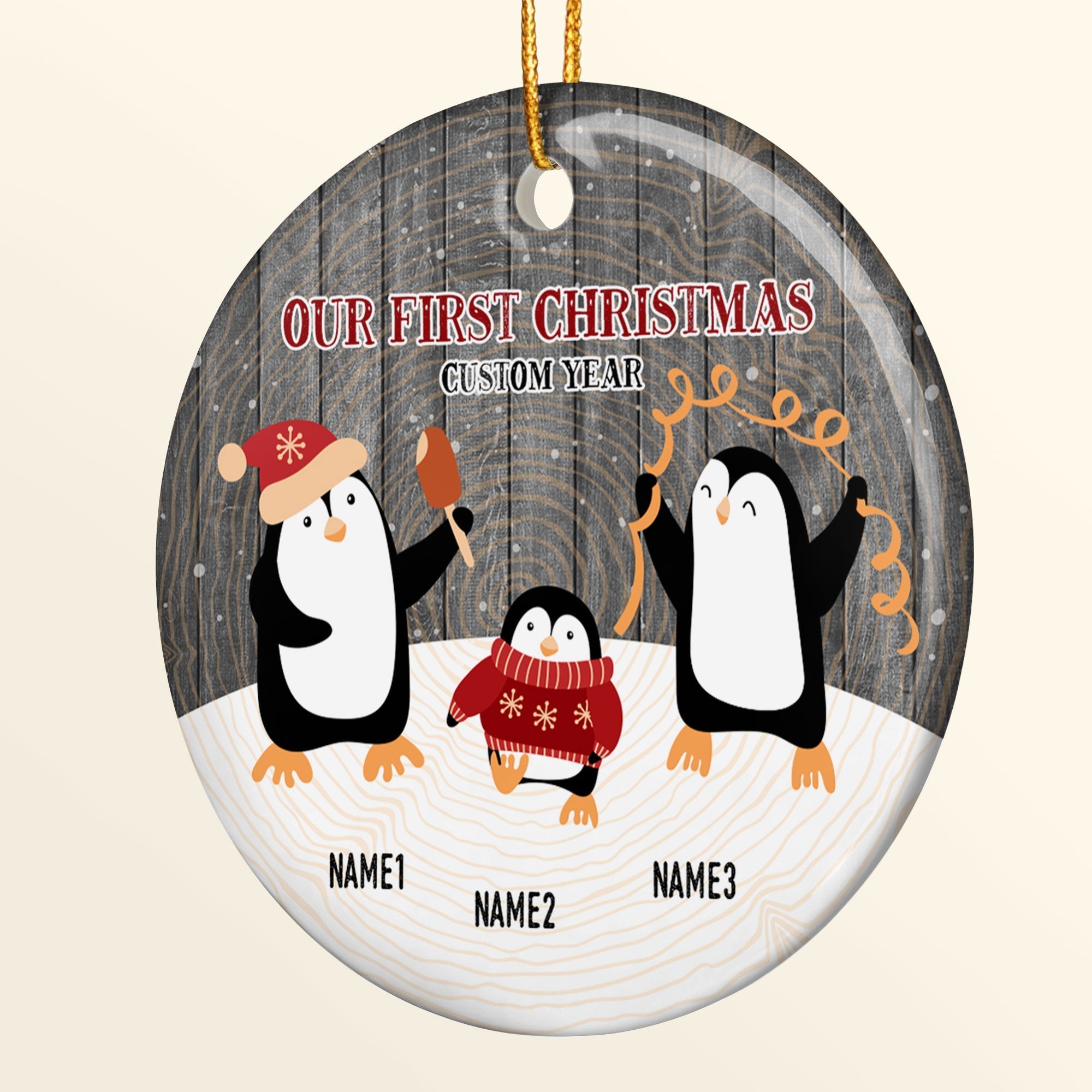 Our 1st Christmas- Personalized Ceramic Ornament - Christmas Gift For Friends And Family ORN0810