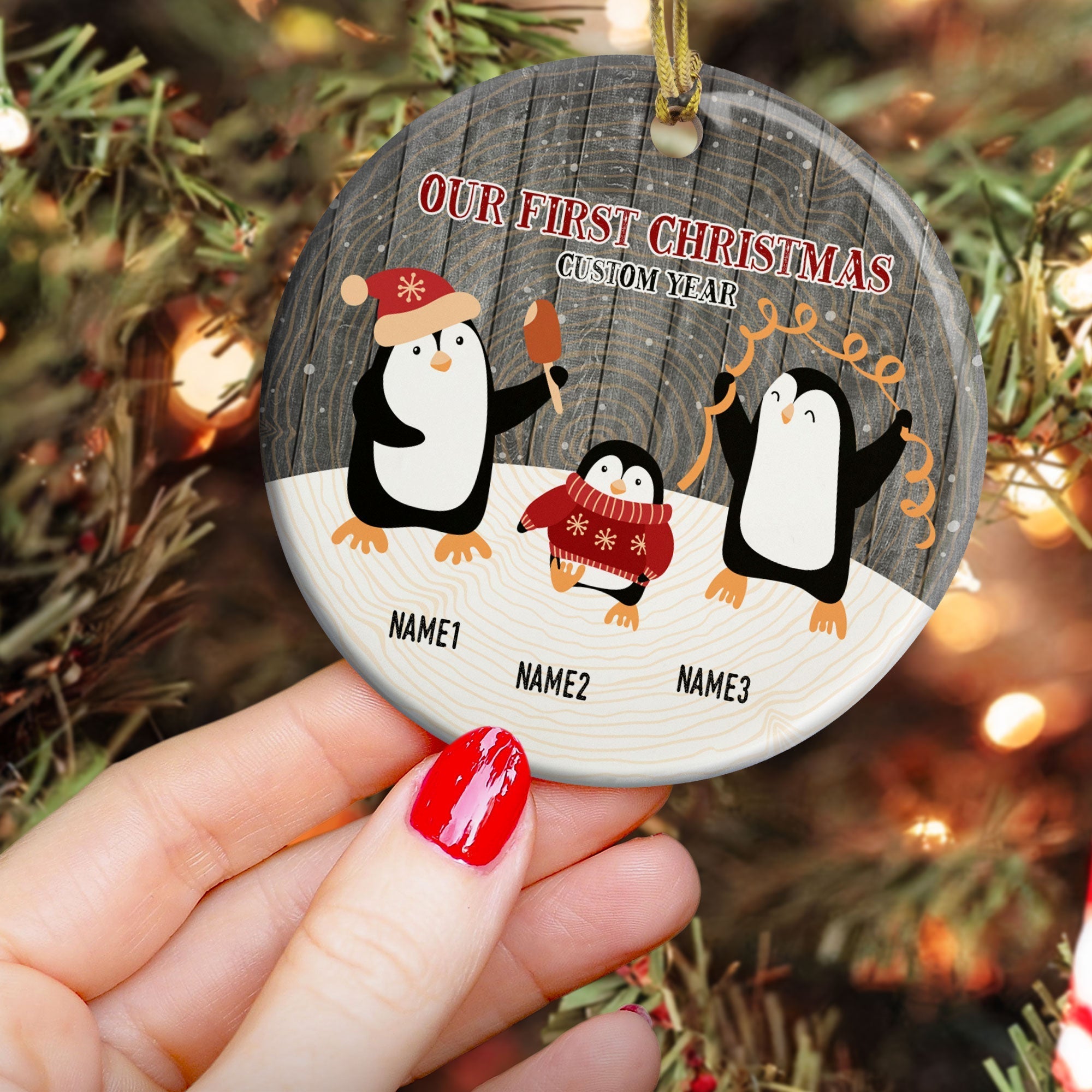 Our 1st Christmas- Personalized Ceramic Ornament - Christmas Gift For Friends And Family ORN0810