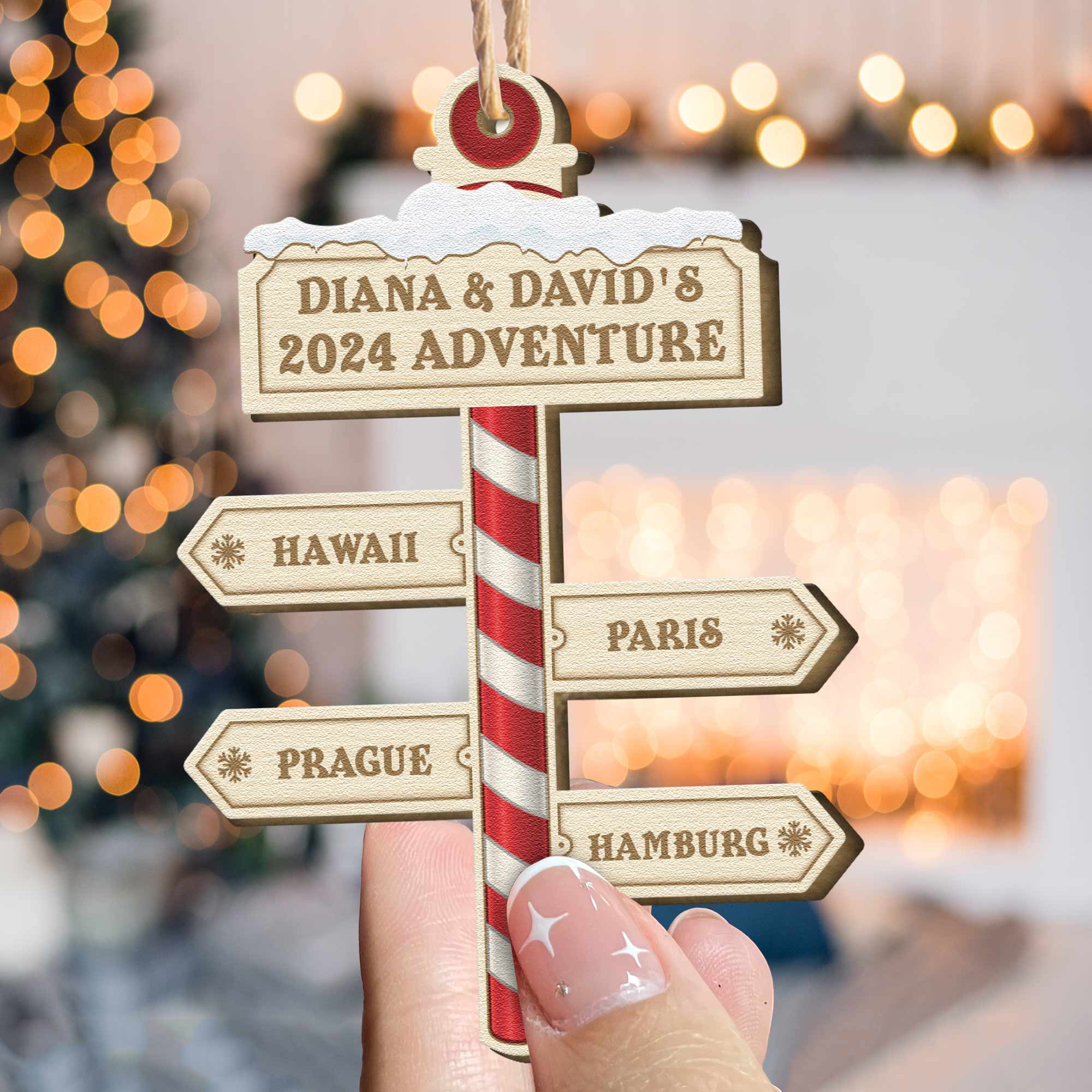 Our Adventure 2024 - Personalized Wooden Ornament ORN0810