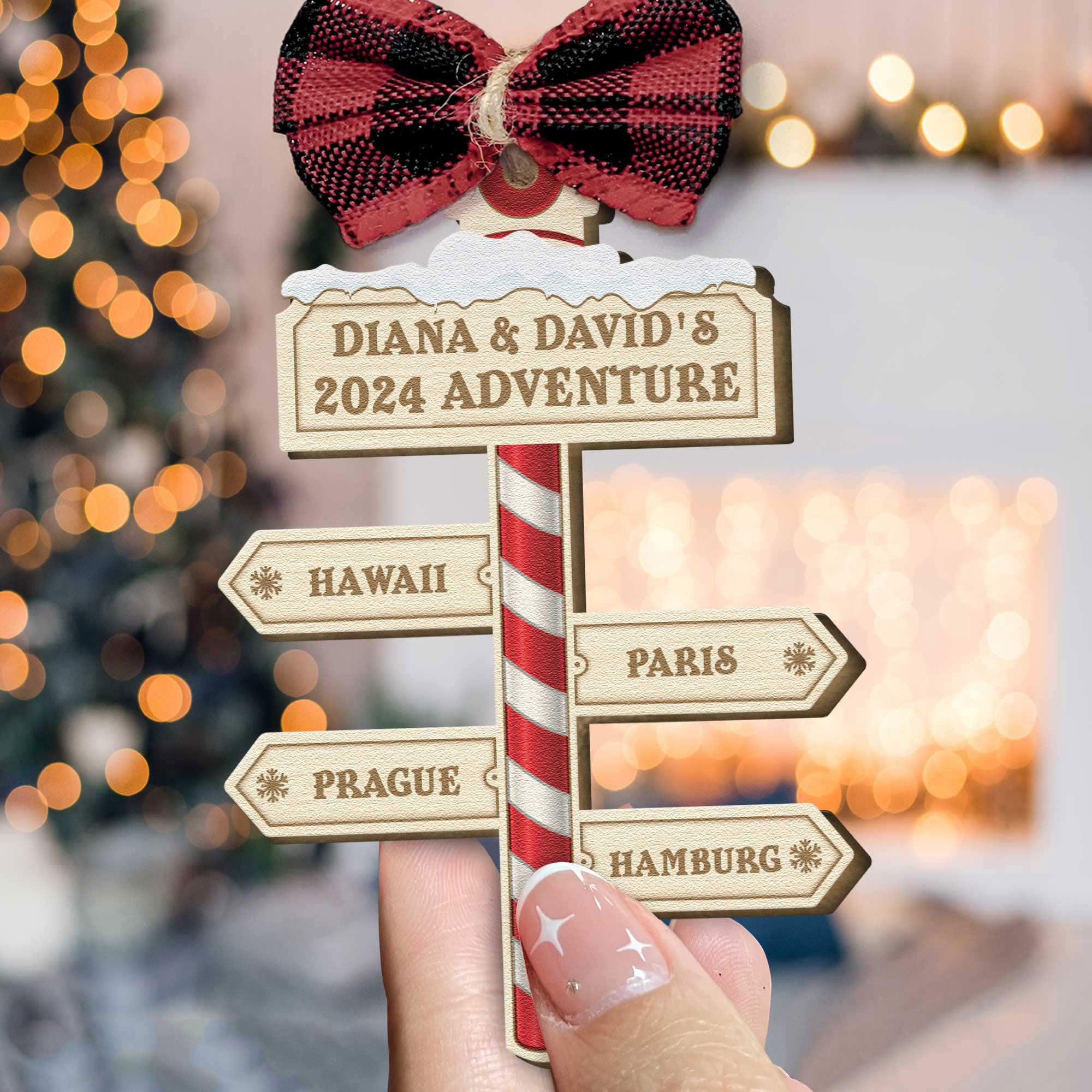 Our Adventure 2024 - Personalized Wooden Ornament ORNA1210