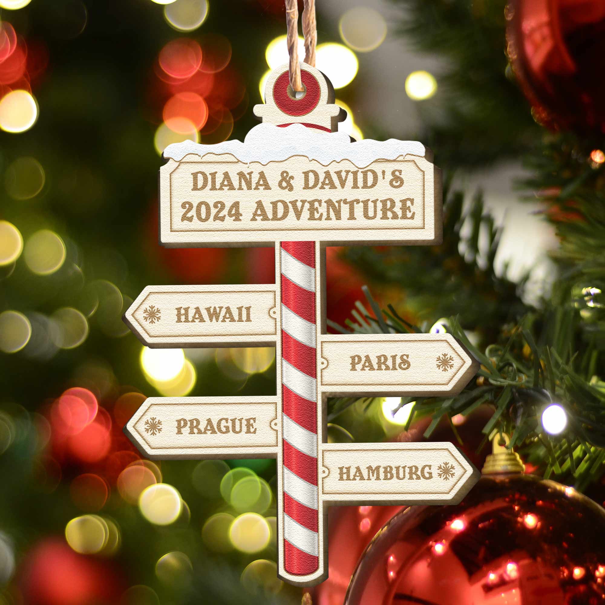 Our Adventure 2024 - Personalized Wooden Ornament ORNA1210
