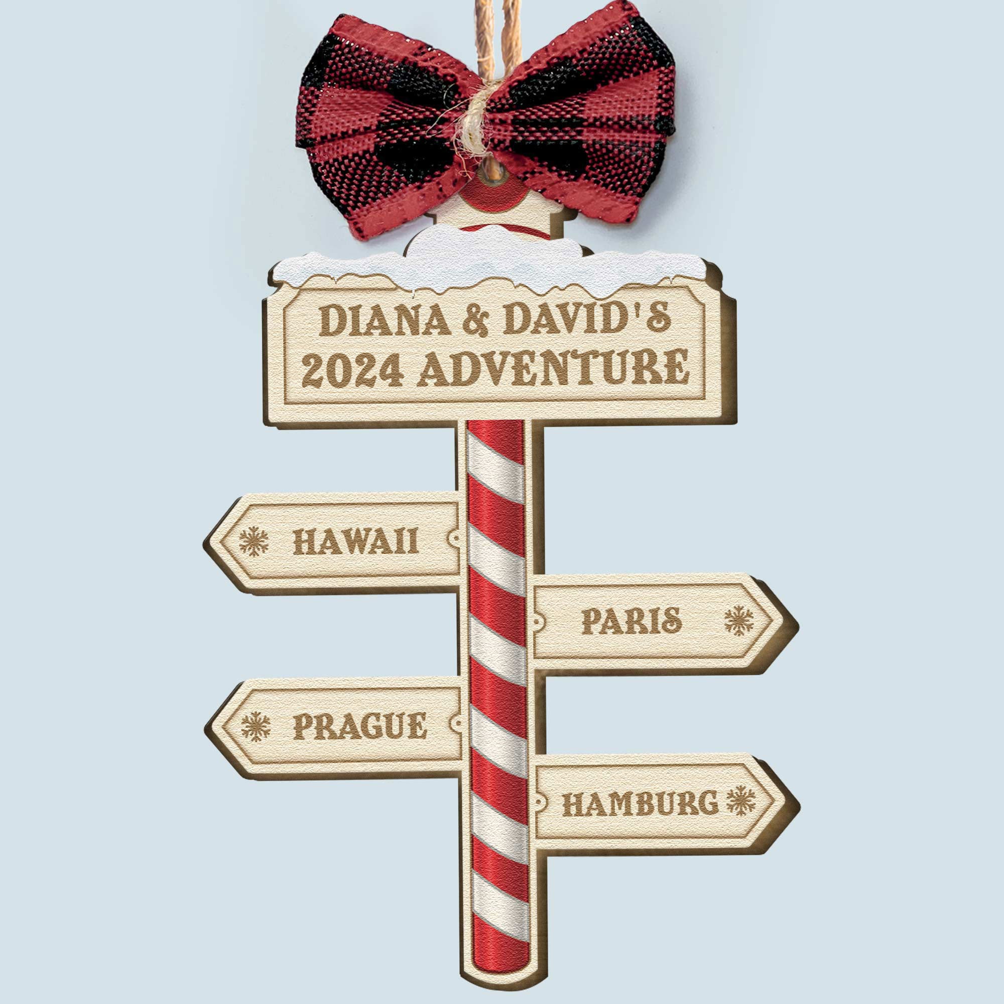 Our Adventure 2024 - Personalized Wooden Ornament ORN0810