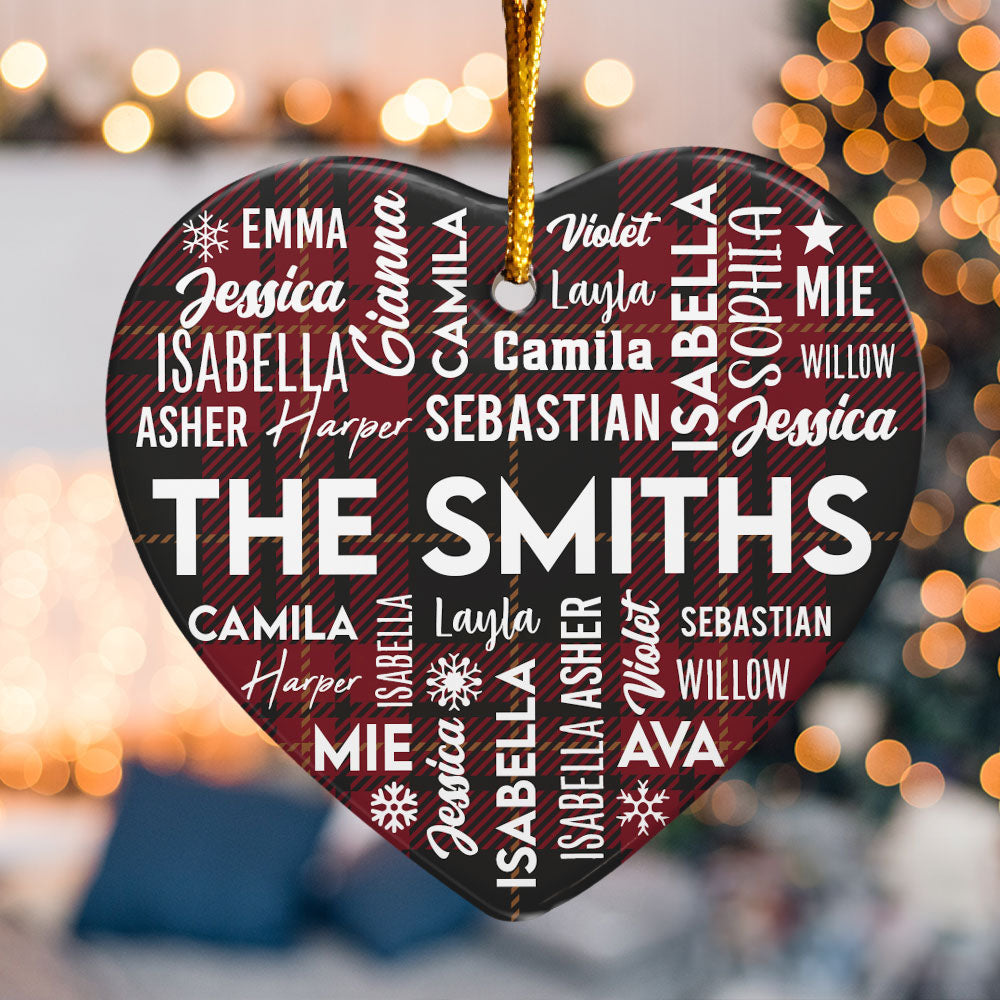 Our Family 2024 Custom Name Ornament - Personalized Ceramic Ornament ORN0810