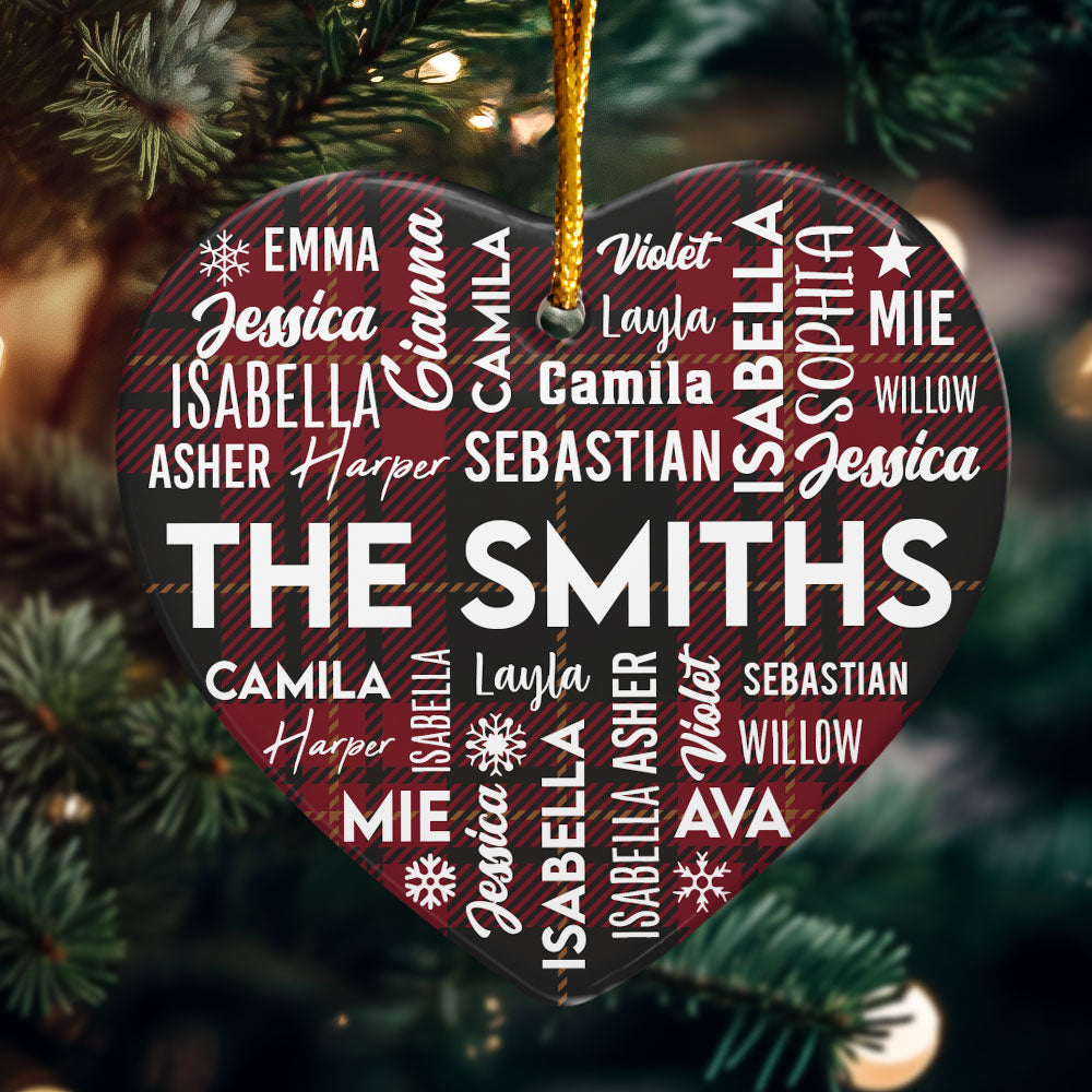 Our Family 2024 Custom Name Ornament - Personalized Ceramic Ornament ORN0810