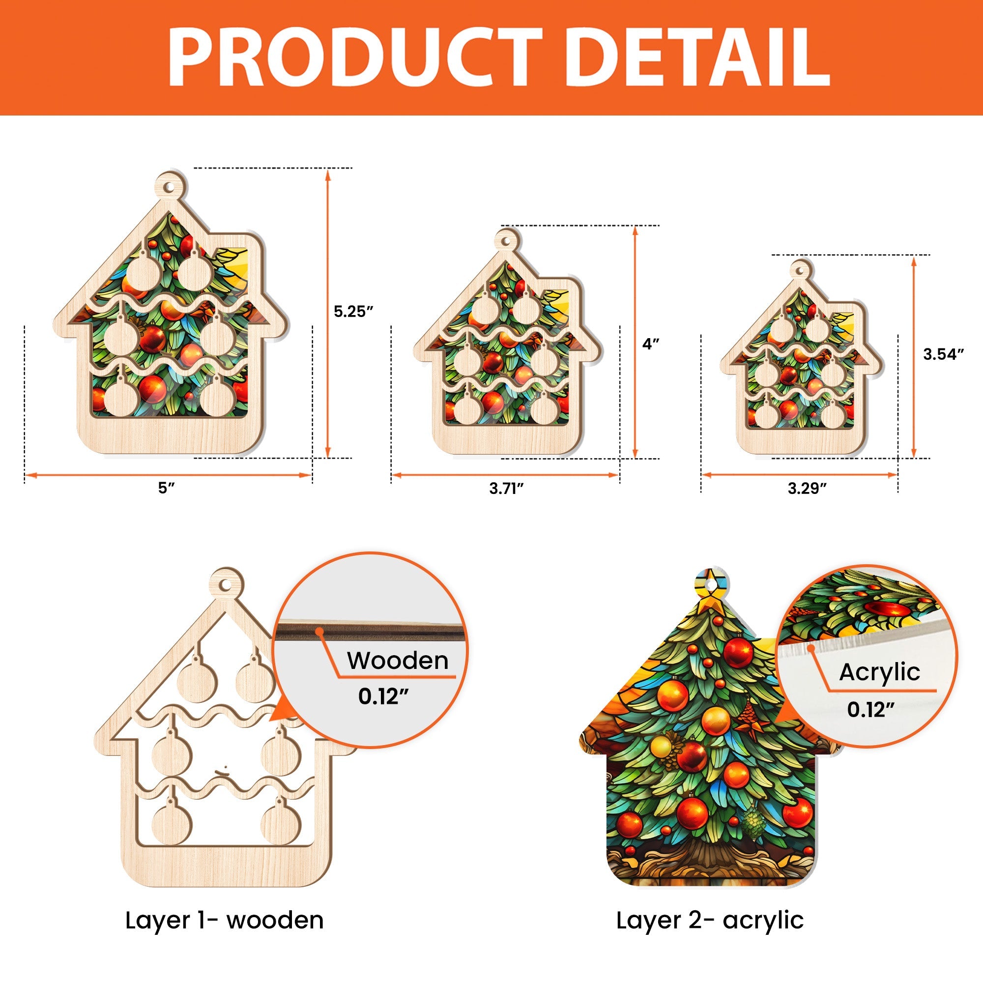 Our Family At Christmas 2024 - Personalized Suncatcher Ornament ORN0810