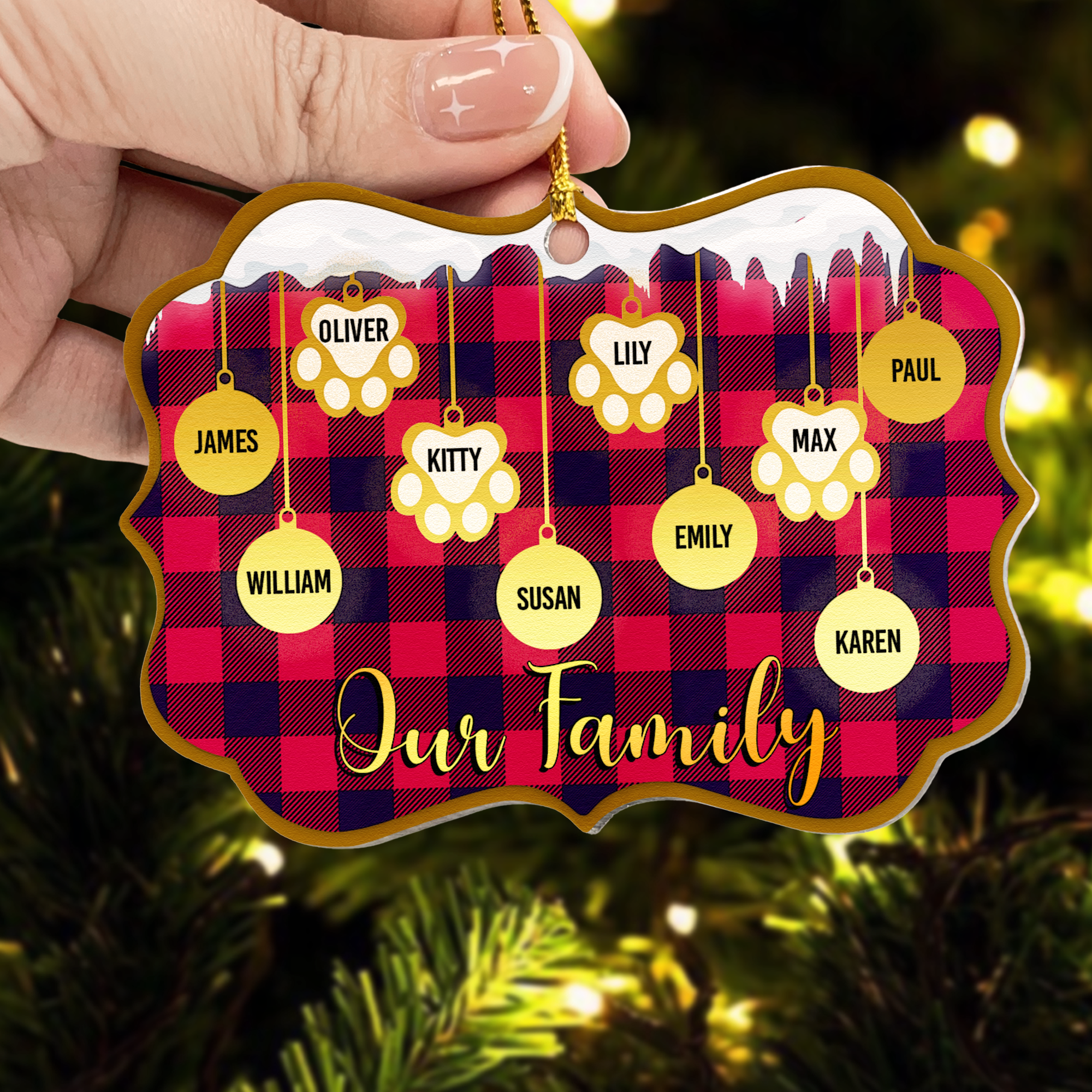 Our Family - Personalized Aluminum Ornament ORN0810