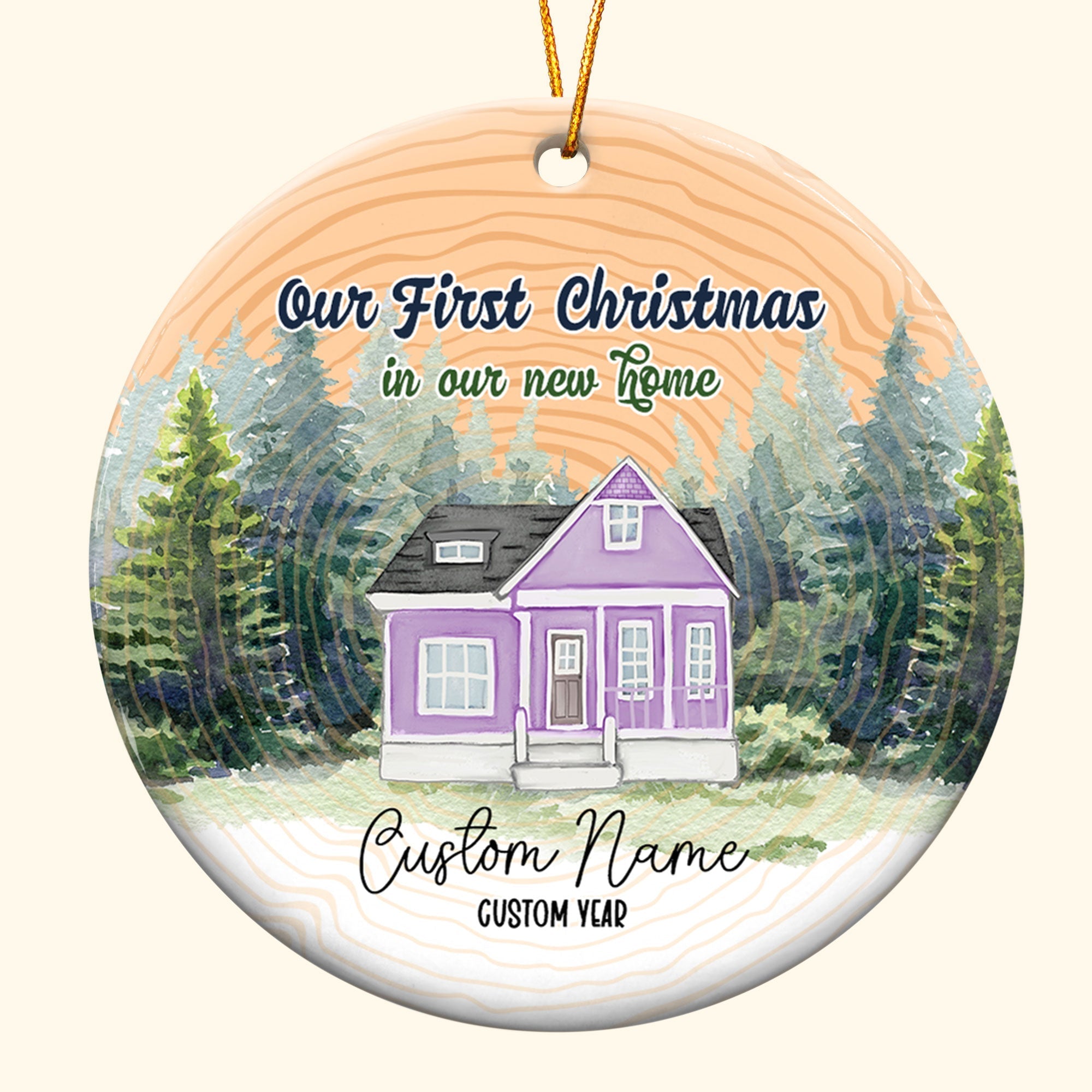Our First Christmas In Our New Home - Personalized Ceramic Ornament - Christmas Gift For Friends And Family ORN0810