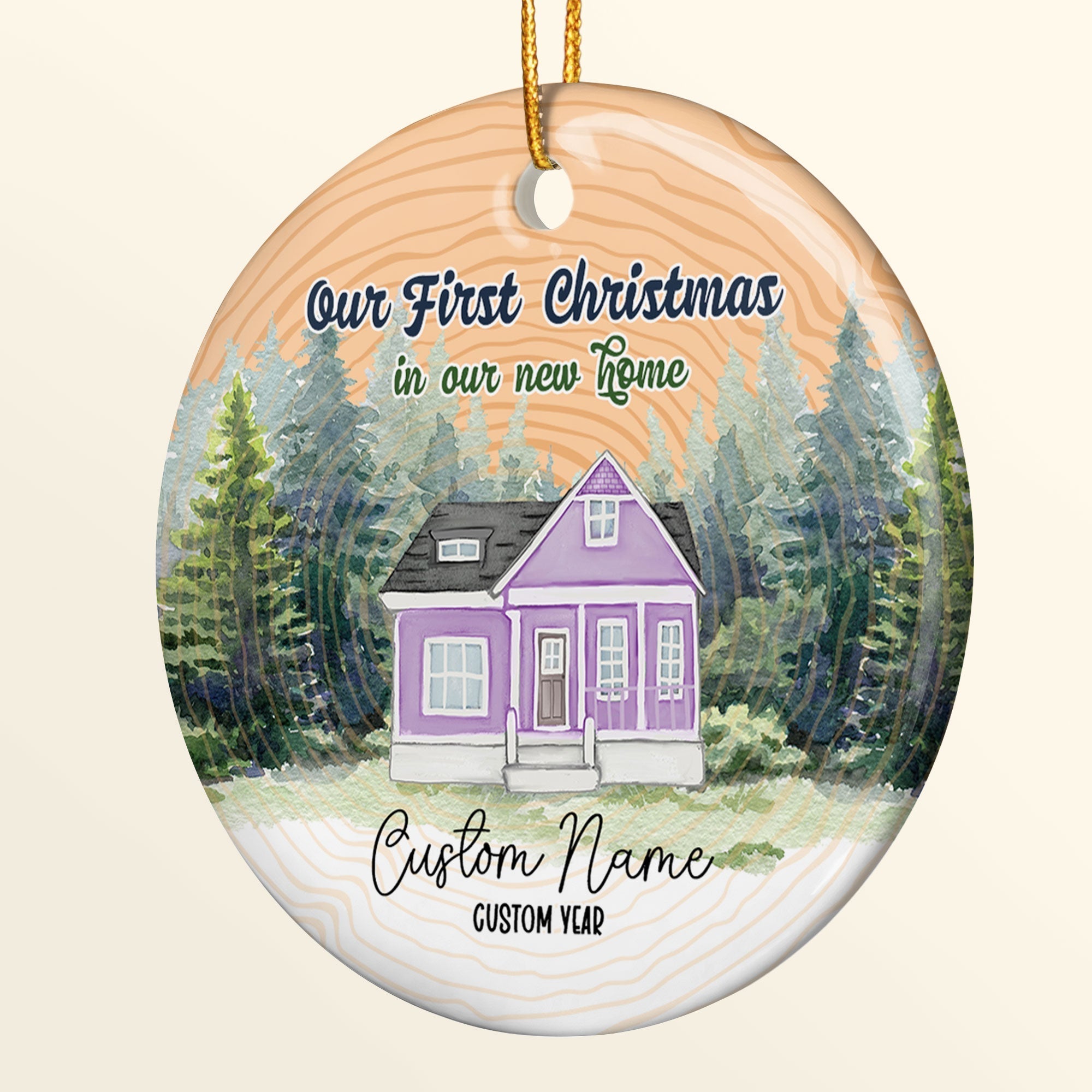 Our First Christmas In Our New Home - Personalized Ceramic Ornament - Christmas Gift For Friends And Family ORN0810