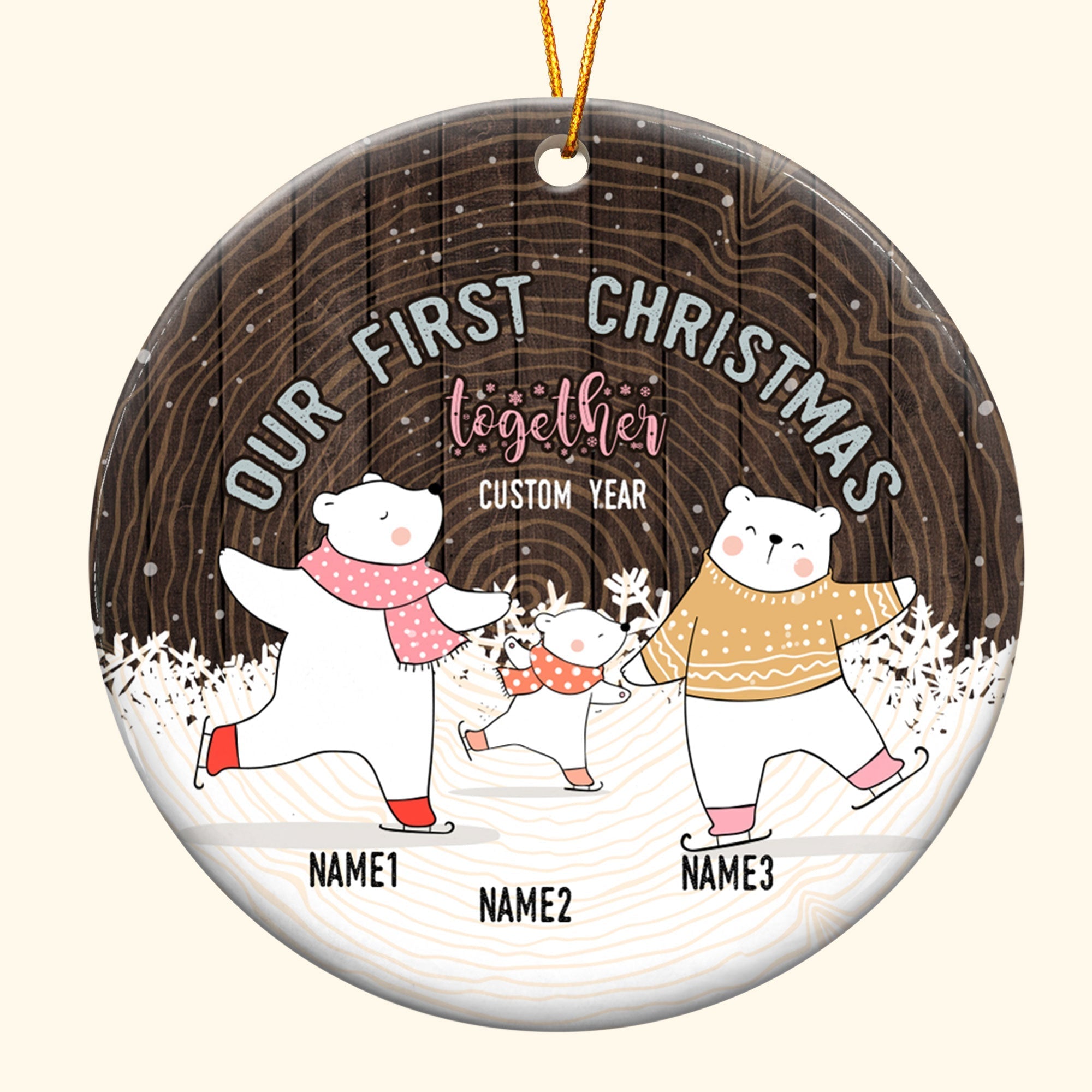 Our First Christmas Together - Personalized Ceramic Ornament - Christmas Gift For Friends And Family 1 ORN0810