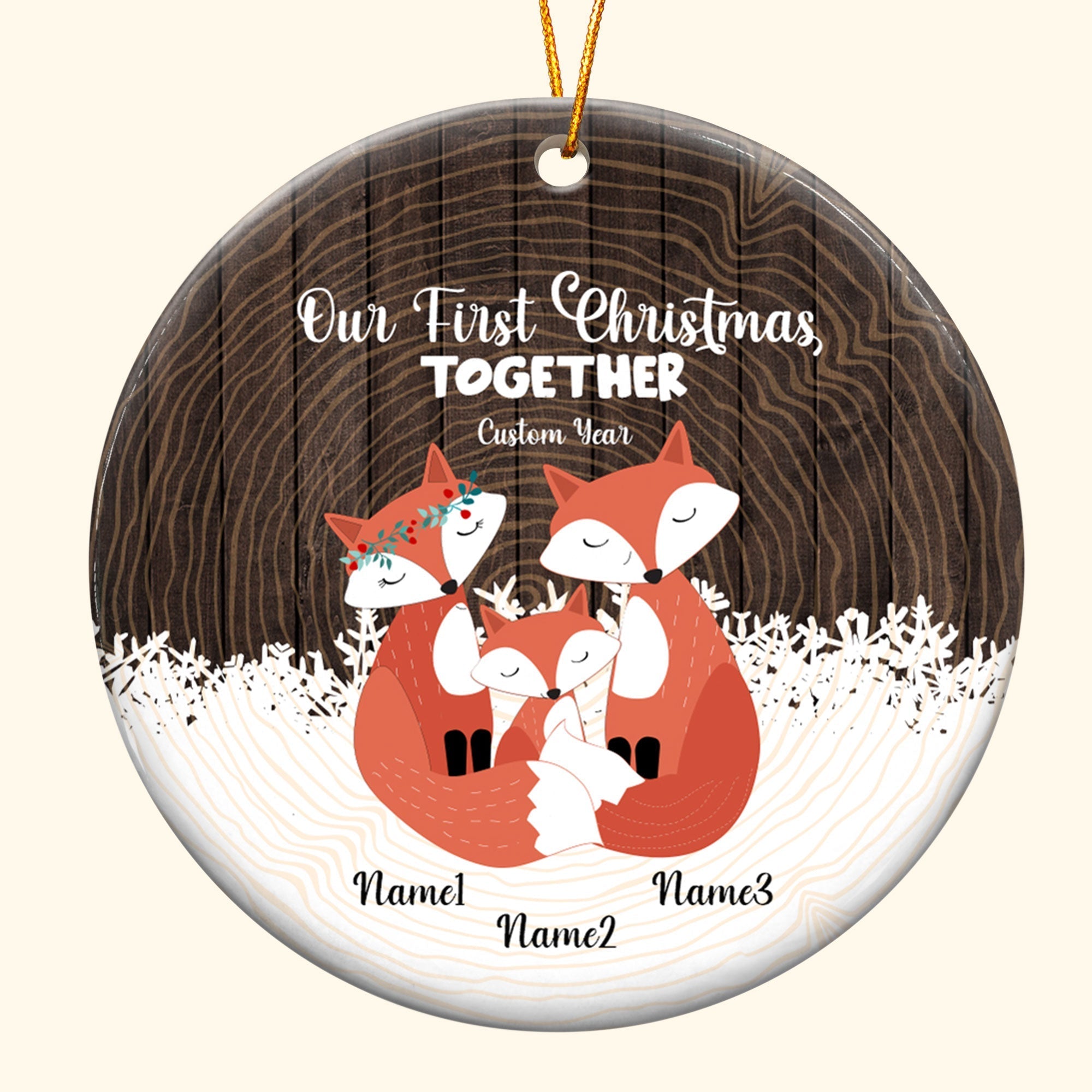 Our First Christmas Together - Personalized Ceramic Ornament - Christmas Gift For Friends And Family ORN0810