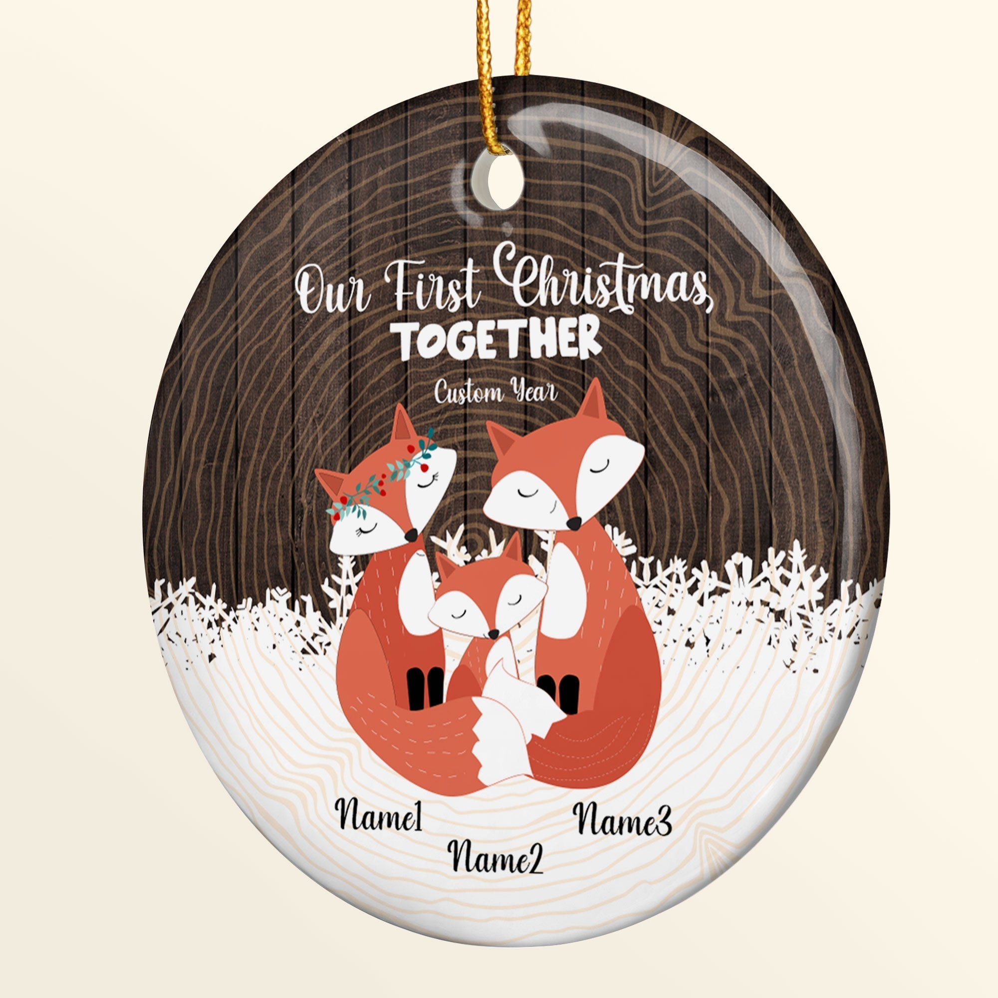 Our First Christmas Together - Personalized Ceramic Ornament - Christmas Gift For Friends And Family ORN0810