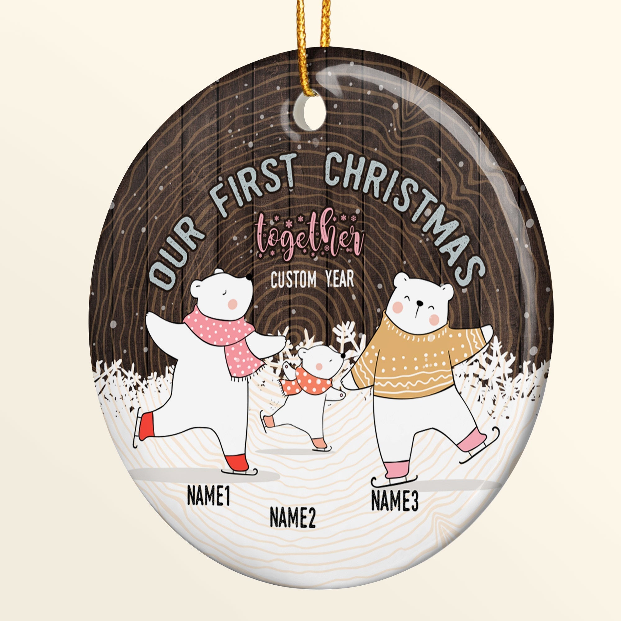 Our First Christmas Together - Personalized Ceramic Ornament - Christmas Gift For Friends And Family 1 ORN0810