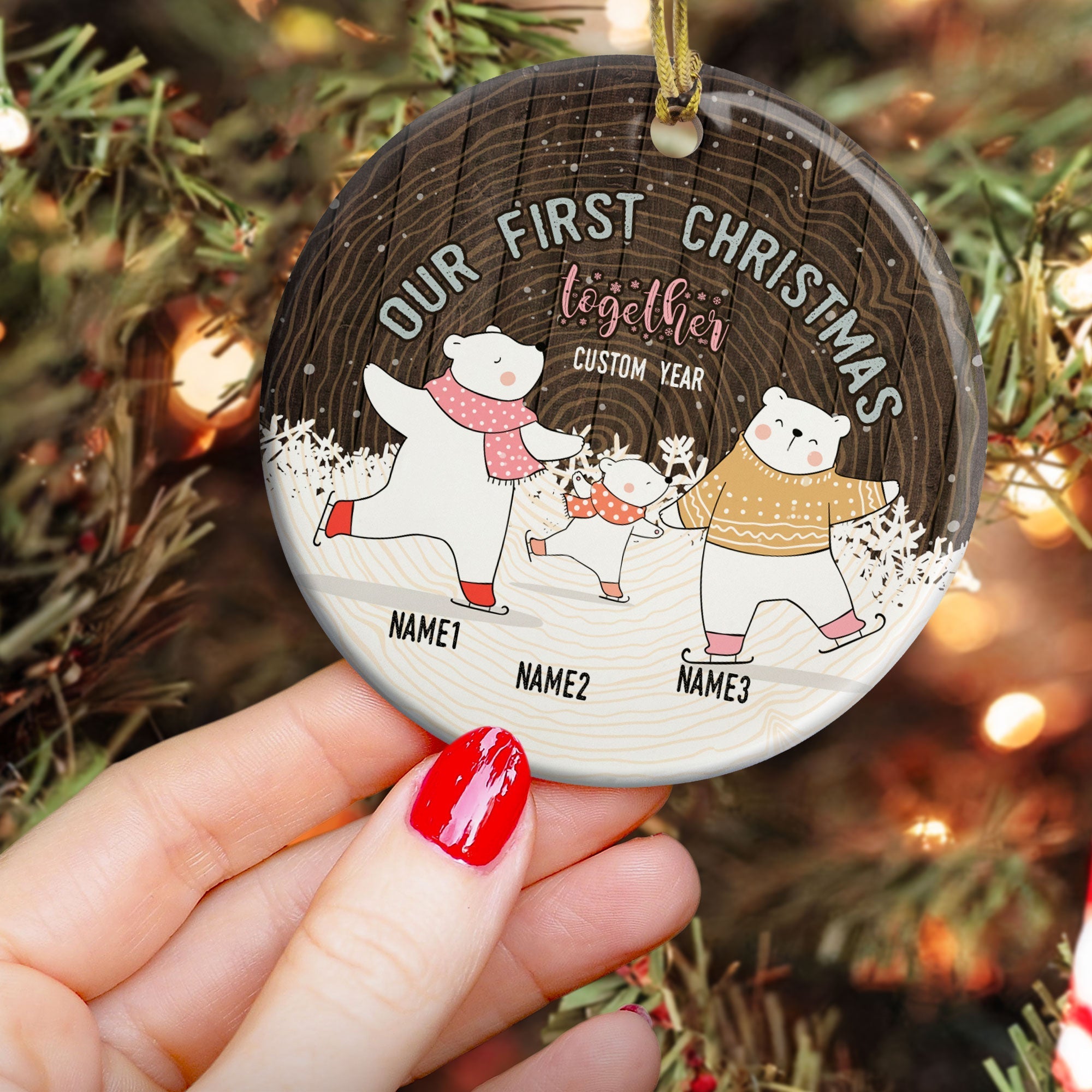 Our First Christmas Together - Personalized Ceramic Ornament - Christmas Gift For Friends And Family 1 ORN0810