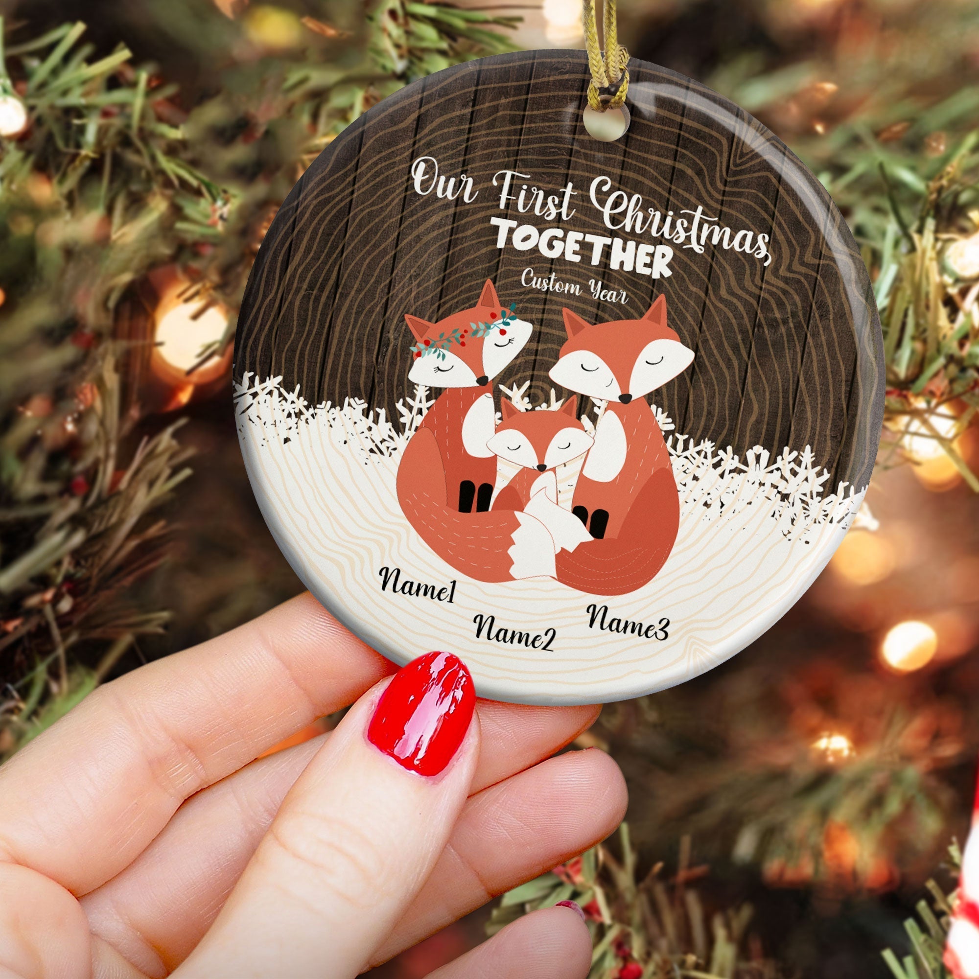 Our First Christmas Together - Personalized Ceramic Ornament - Christmas Gift For Friends And Family ORN0810