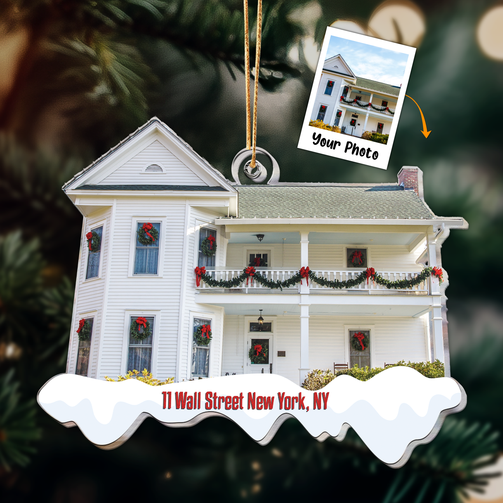 Our New Home For Family - Personalized Acrylic Photo Ornament ORN0810