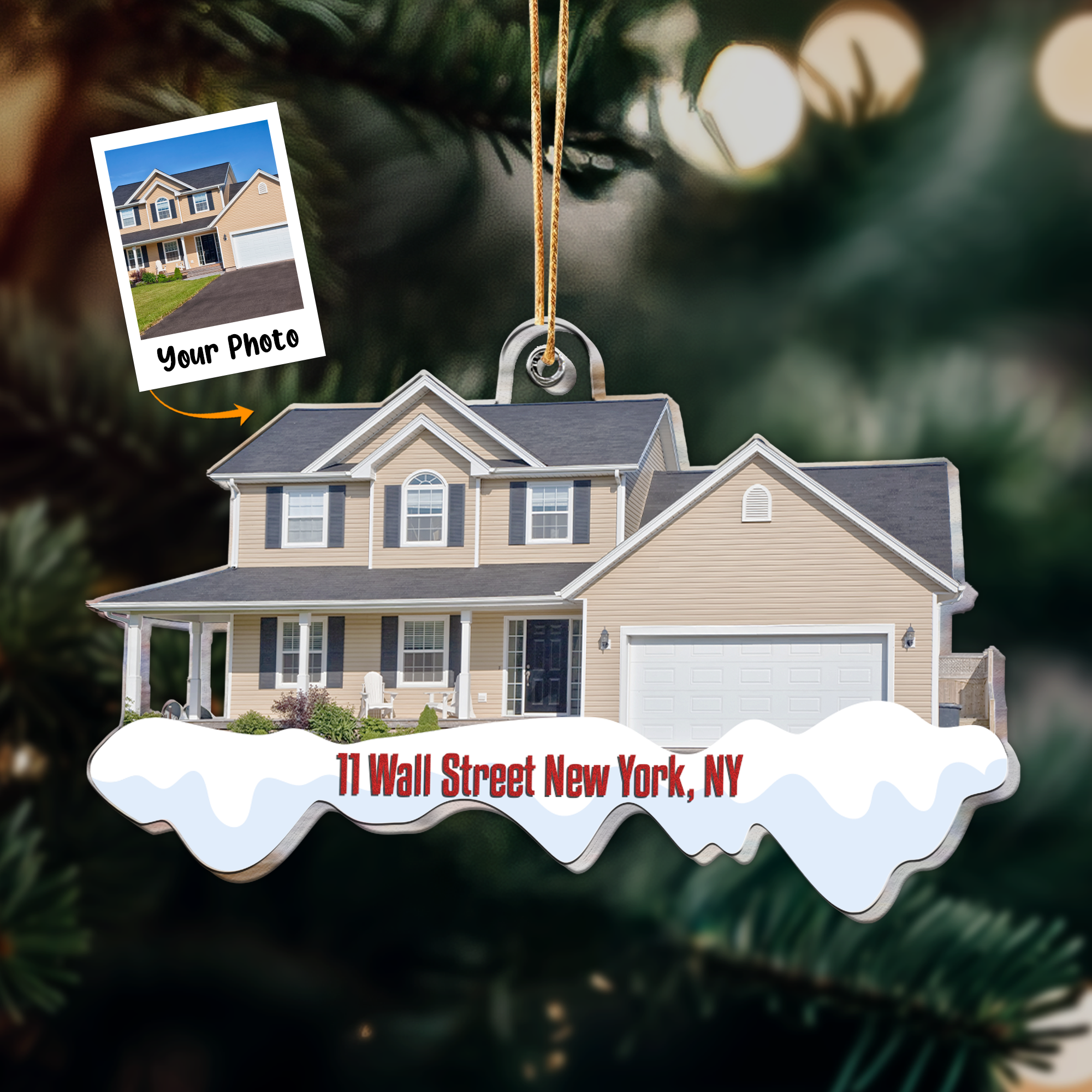 Our New Home For Family - Personalized Acrylic Photo Ornament ORNA1210