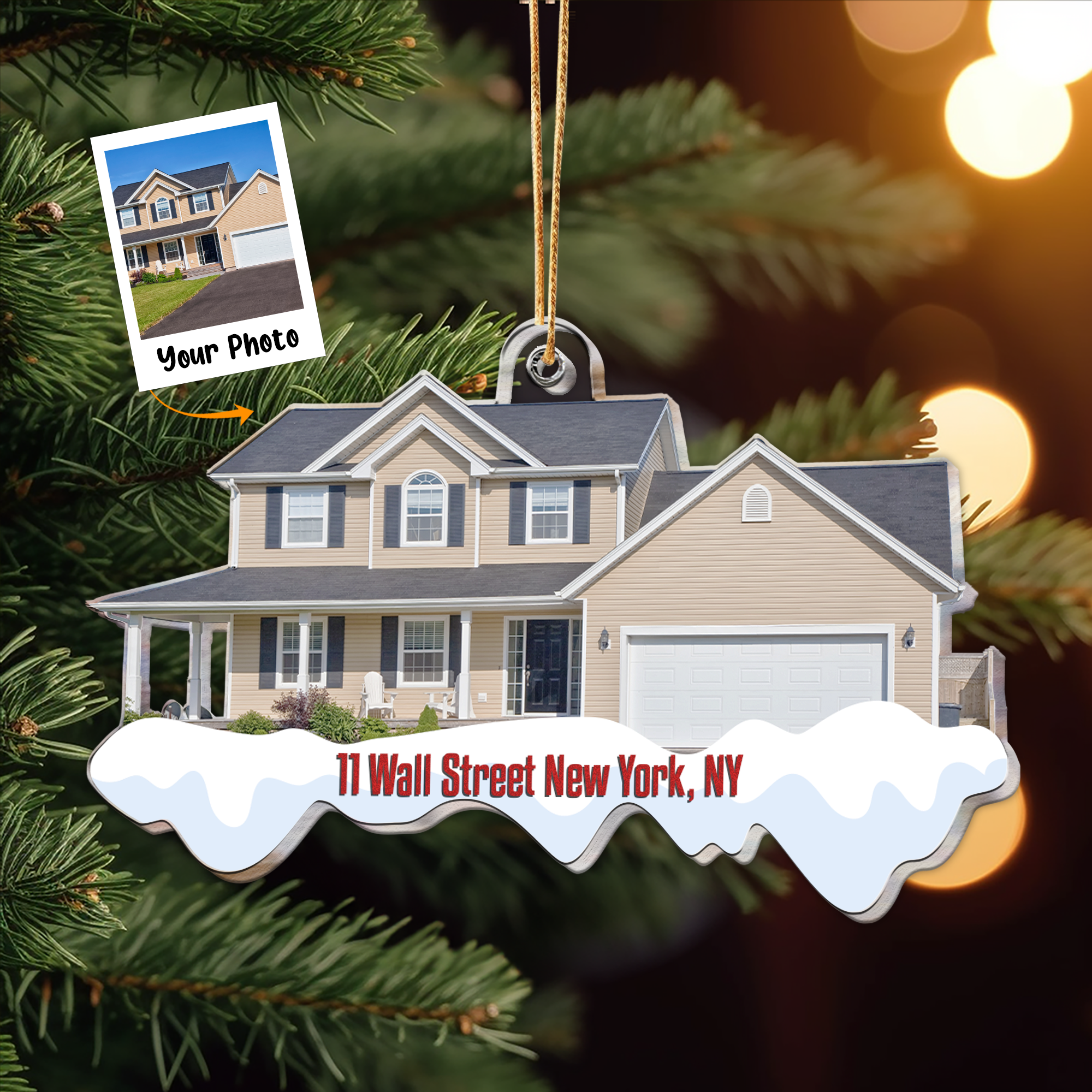 Our New Home For Family - Personalized Acrylic Photo Ornament ORN0810