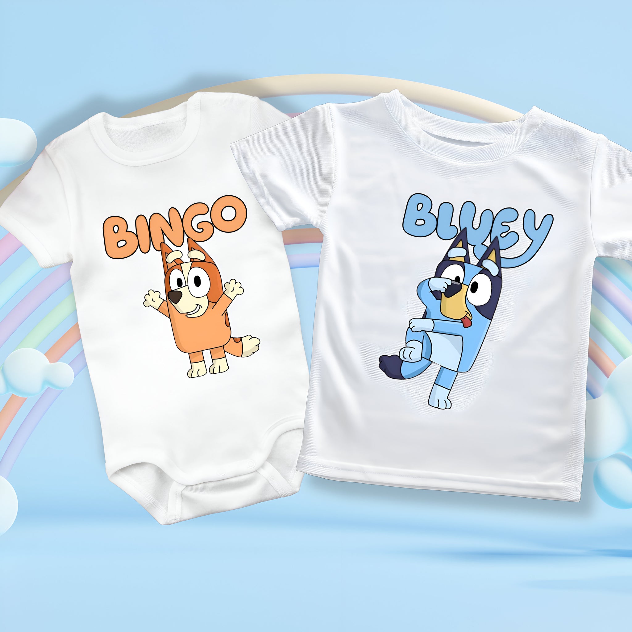 Personalized Bluey Family Matching Shirts, Custom Bluey Birthday Party Shirts, Custom Bluey Bingo Tshirts, Personalized Bluey Squad Shirts  MS2007 07