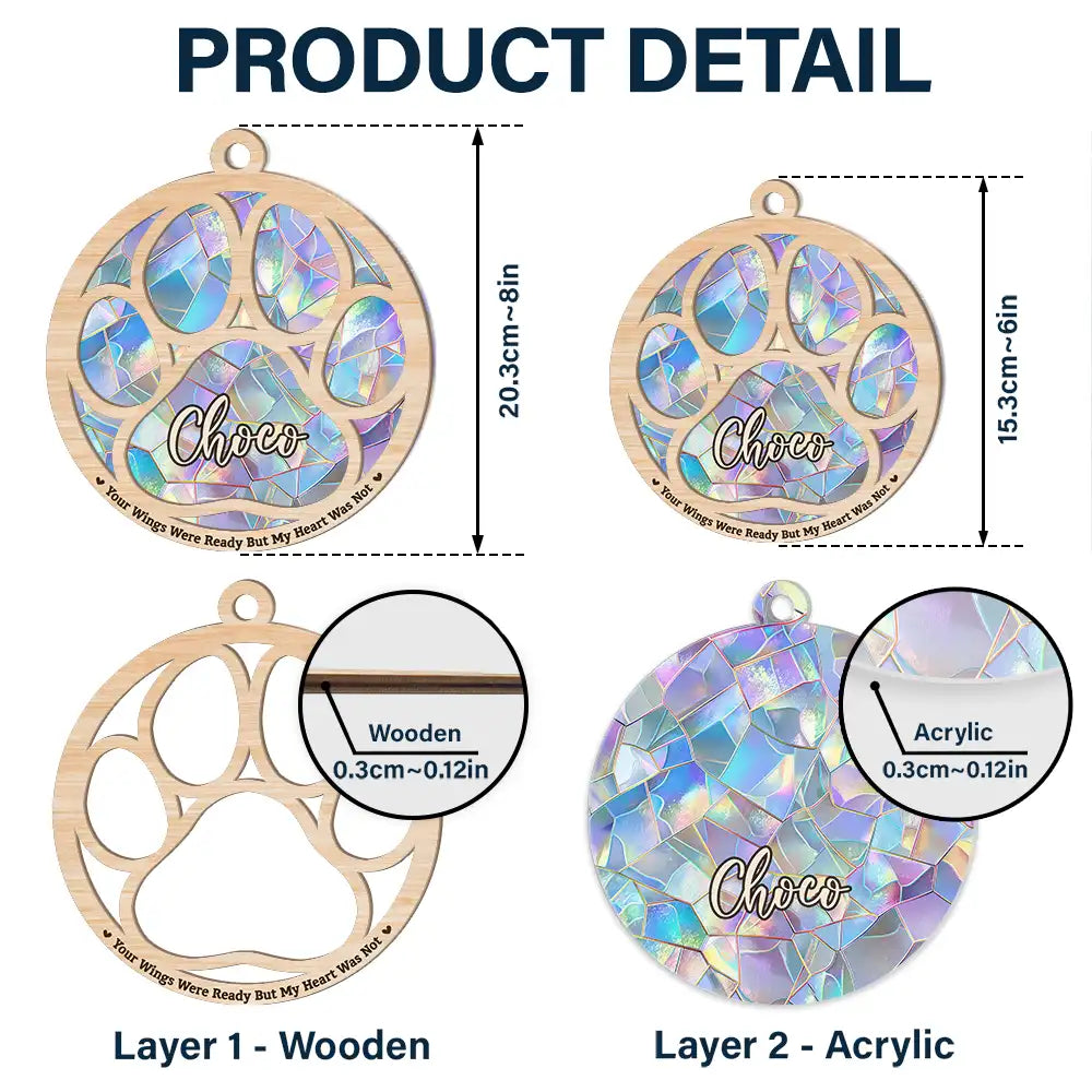 Memorial Dog Cat Paw If Love Could Have Saved You - Personalized Window Hanging Suncatcher Ornament ORNA1210