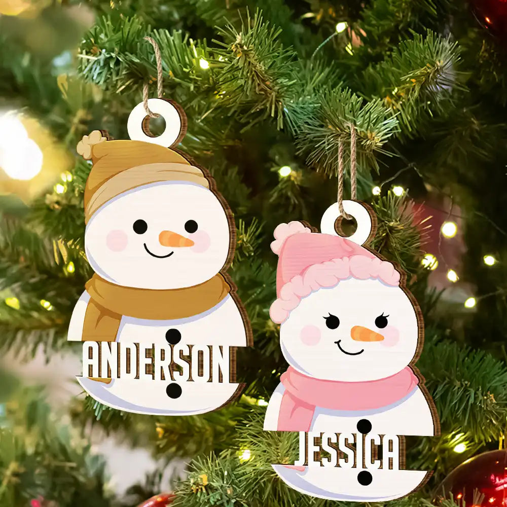 Snowman Character - Personalized Wooden Cutout Ornament ORNA1210