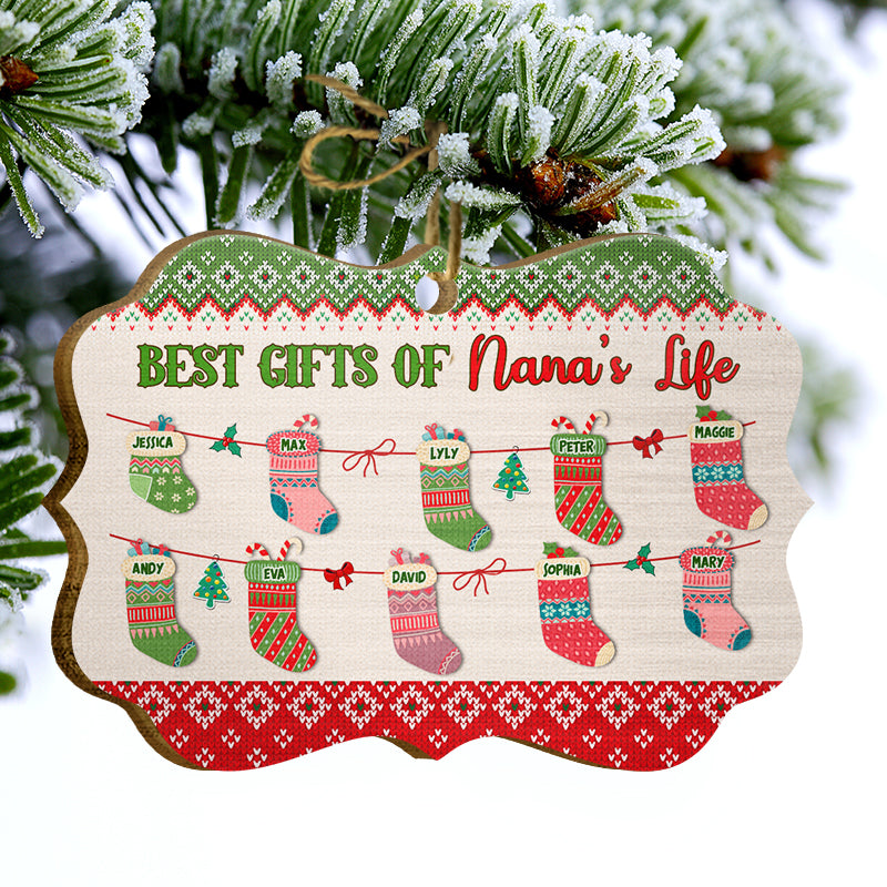 Grandkids Best Gifts Of Life - Gift For Grandparents - Personalized Custom Wooden Ornament, Aluminum Ornament ORNA1210