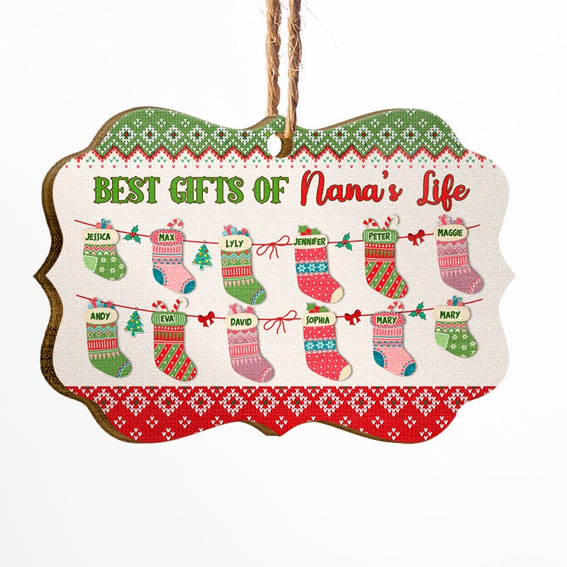 Grandkids Best Gifts Of Life - Gift For Grandparents - Personalized Custom Wooden Ornament, Aluminum Ornament ORNA1210