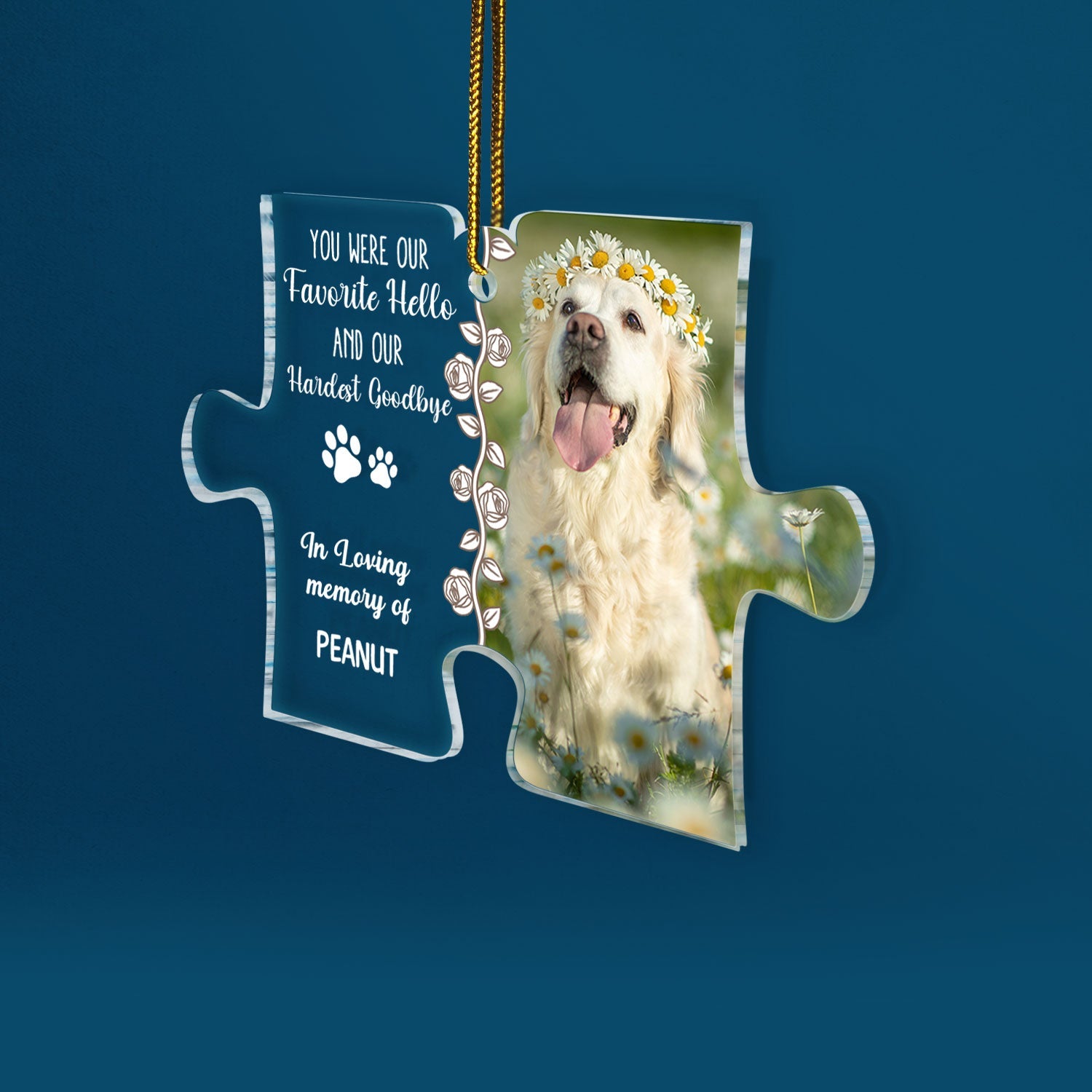 Custom Photo You Left Pawprint In My Heart - Christmas Gift For Pet Lovers - Personalized Custom Shaped Acrylic Ornament ORNA1210