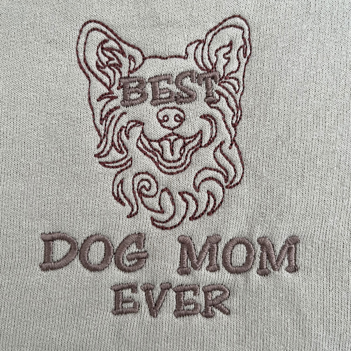 Personalized Best Corgi Dog Mom Ever Embroidered Tote Bag, Custom Tote Bag with Dog Name, Best Gifts For Corgi Lovers em2